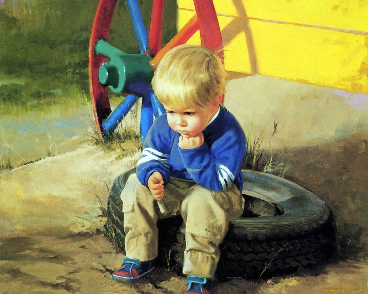 рисованные, дети