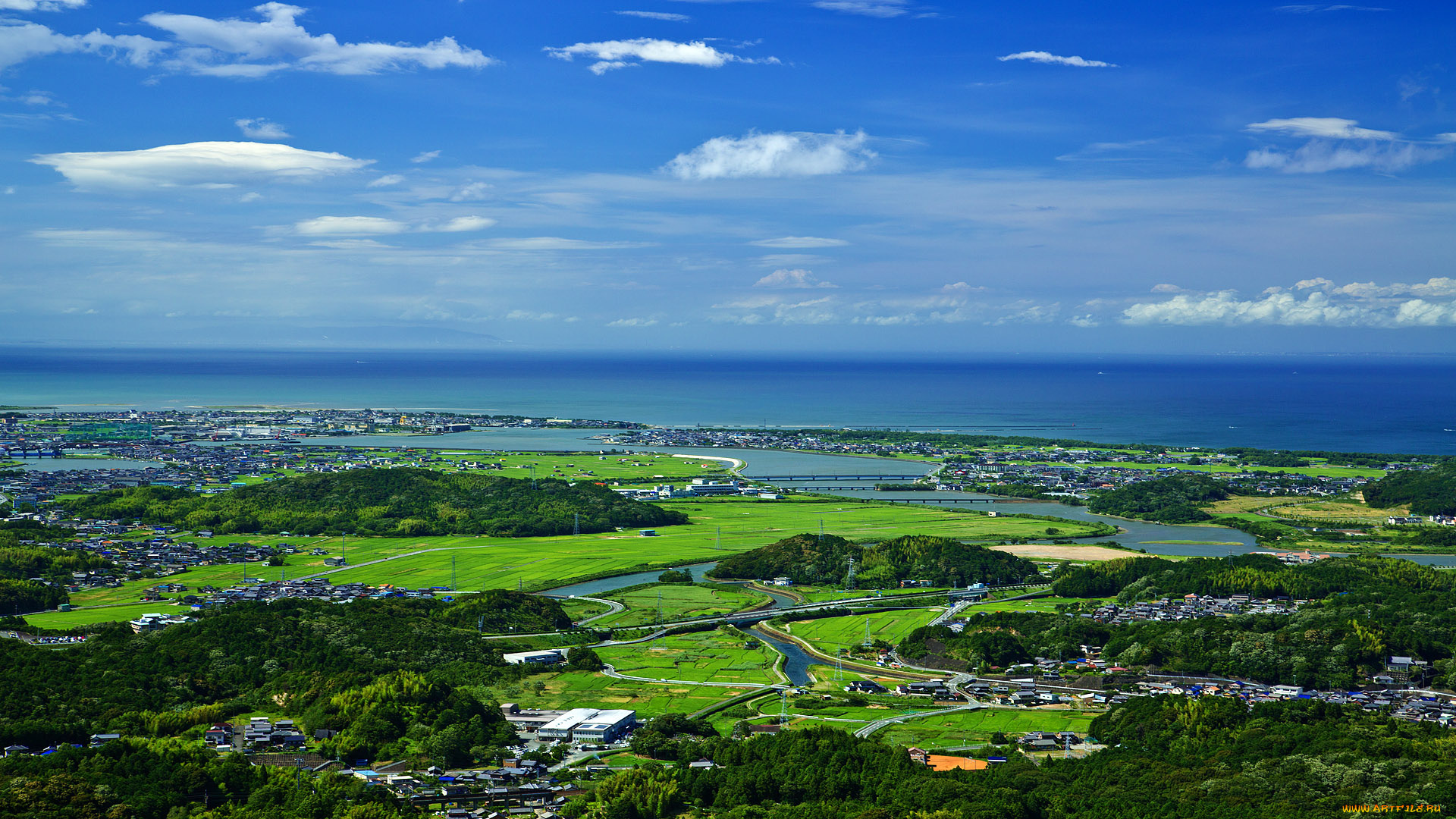 города, панорамы, вода, дома