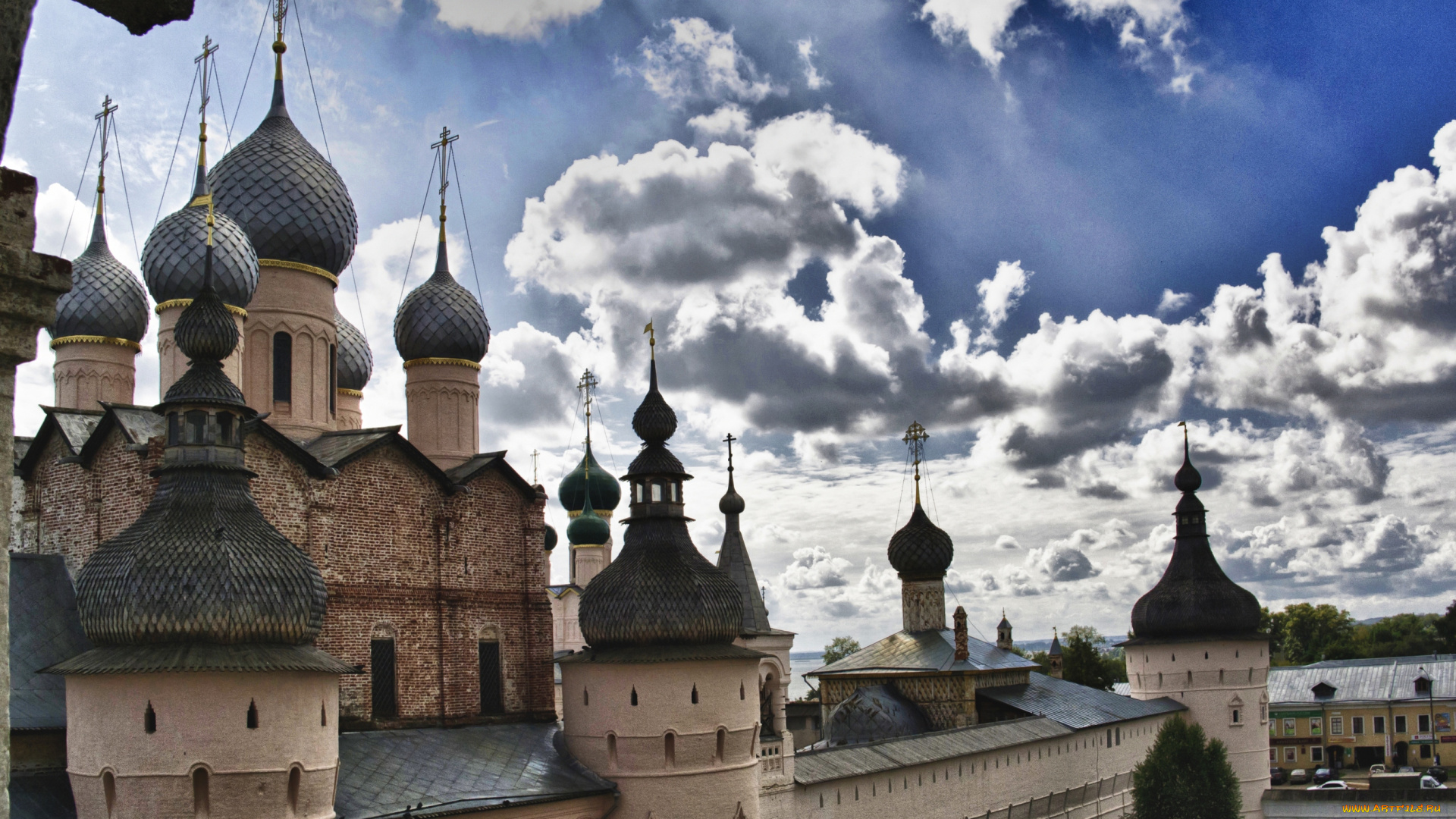 кремль, ростова, города, православные, церкви, монастыри, храм, купола