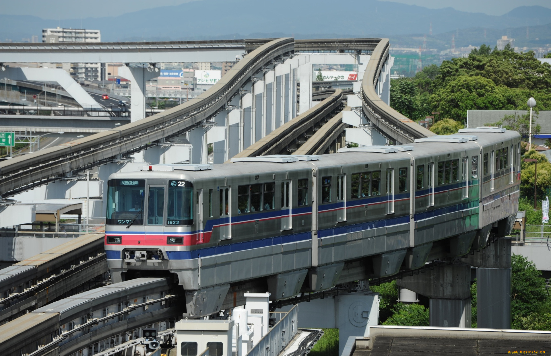 техника, другое, эстакада, япония, монорельс