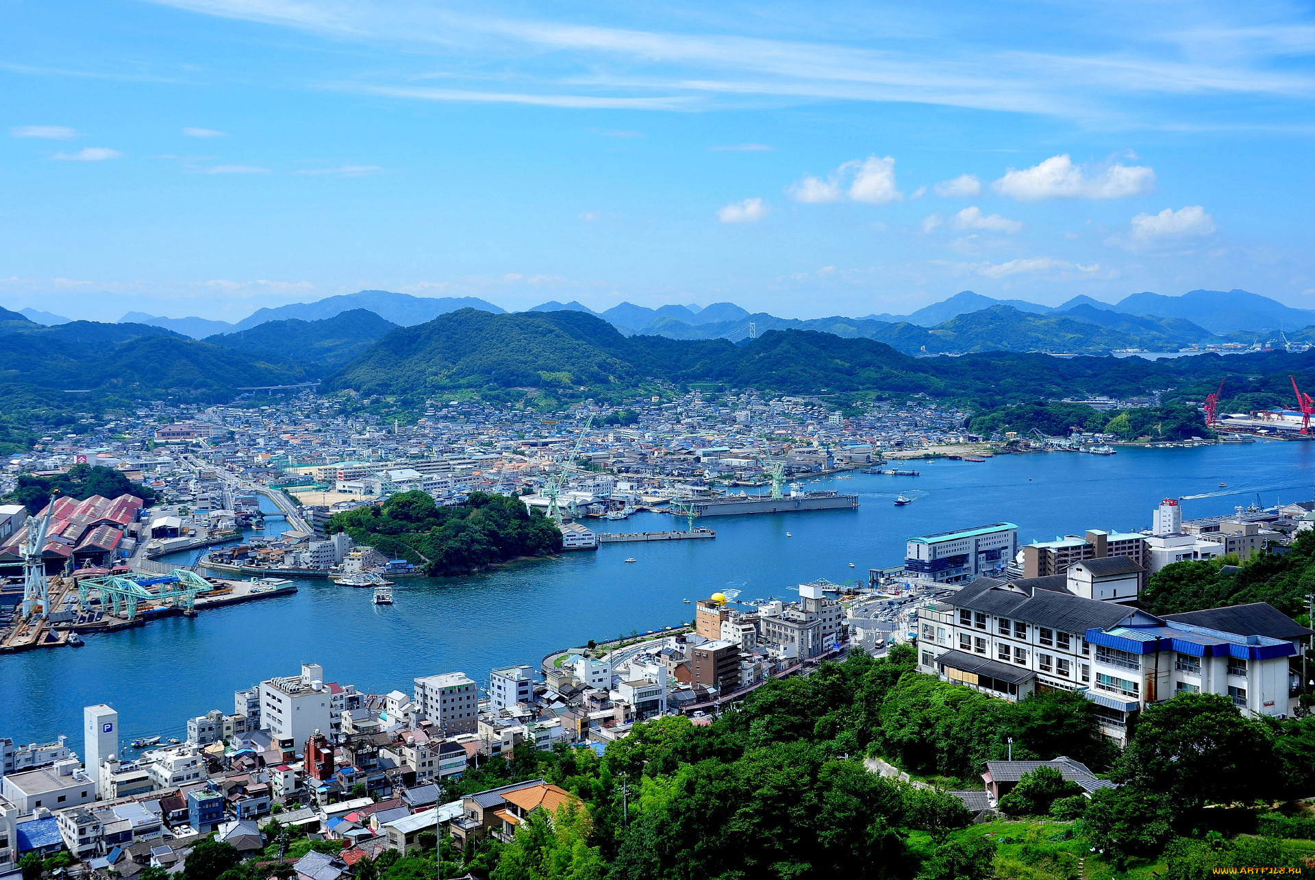 города, панорамы, вода, дома