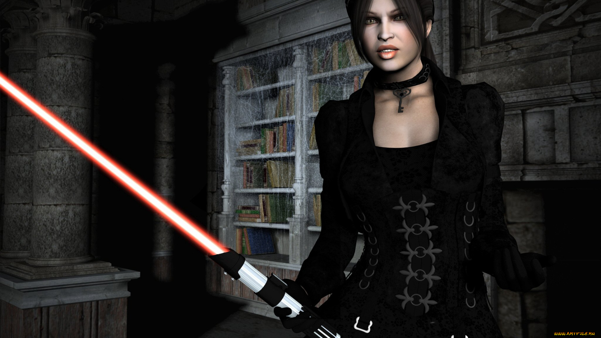 3д, графика, fantasy, фантазия, оружие, девушка