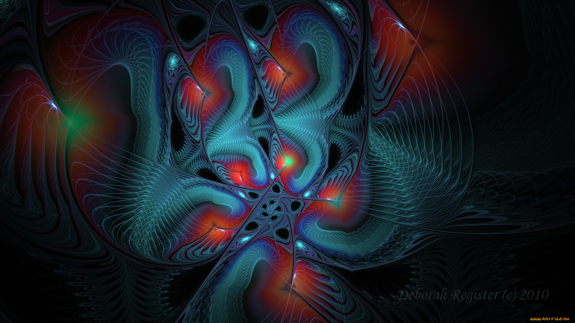 3д, графика, fractal, фракталы, фон, цвета, узор