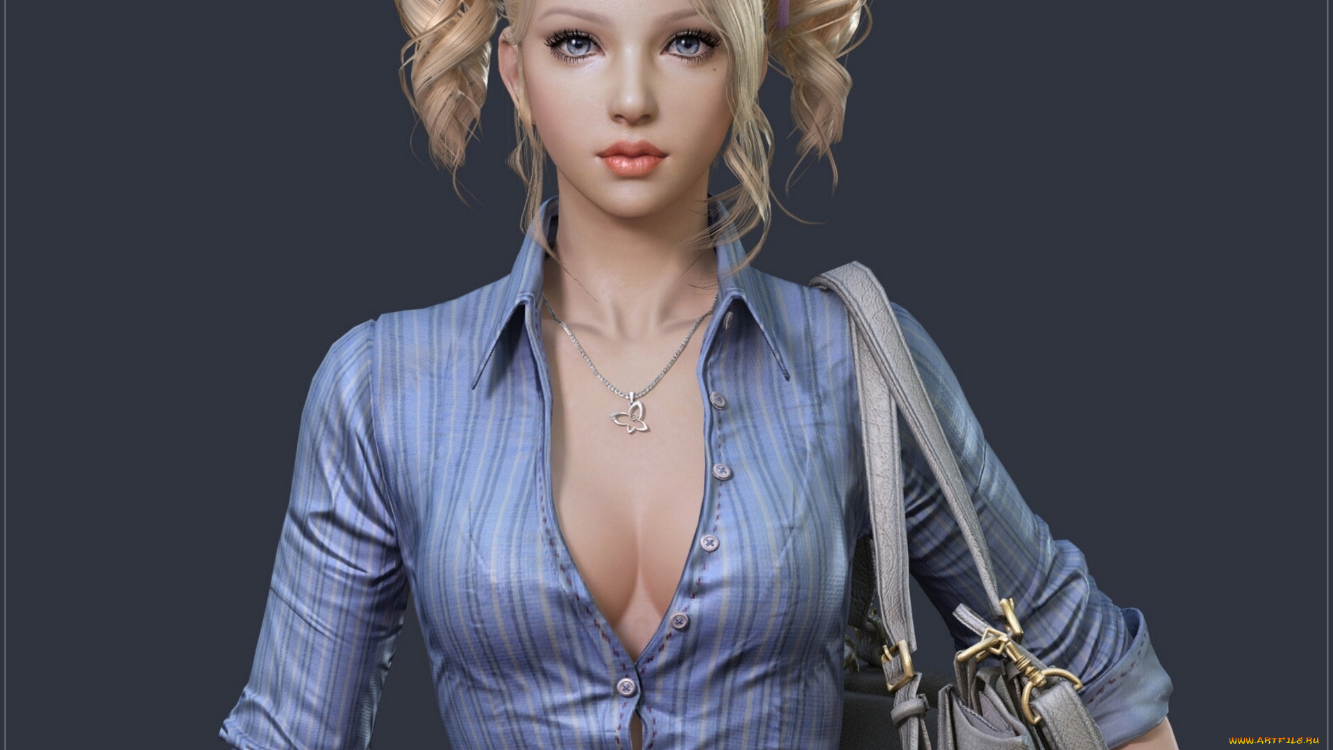 ki, yong, sim, 3д, графика, people, люди, 4д, девушка, сумка, рубашка