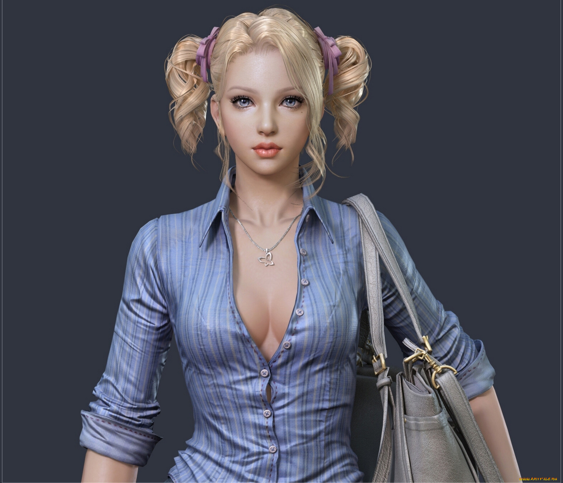 ki, yong, sim, 3д, графика, people, люди, 4д, девушка, сумка, рубашка