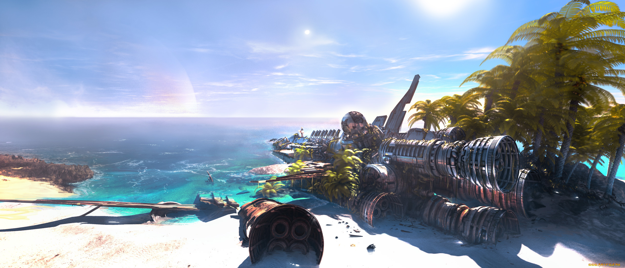 jonathan, rom&, 233, фэнтези, космические, корабли, звездолеты, станции, пальмы, romeo, wen-jr, ракета, море, пляж