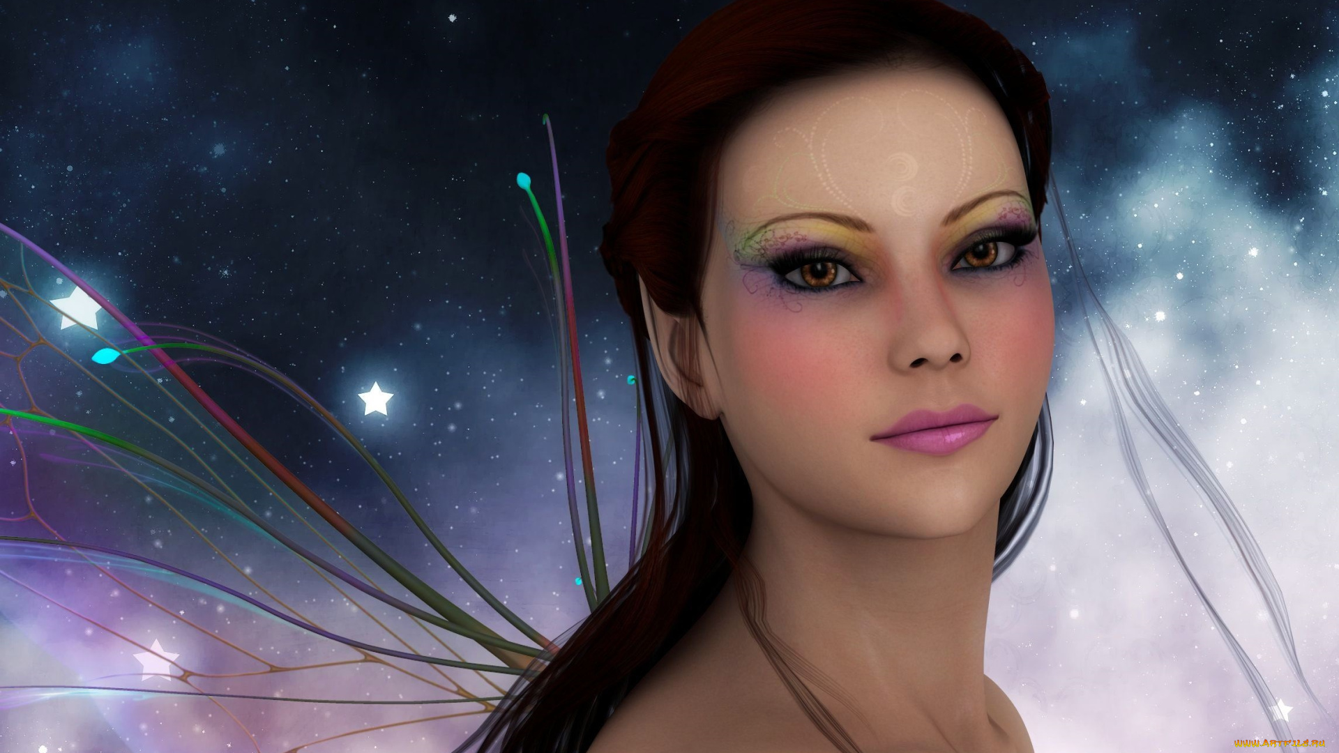 3д, графика, эльфы, , elves, эльфийки, взгляд