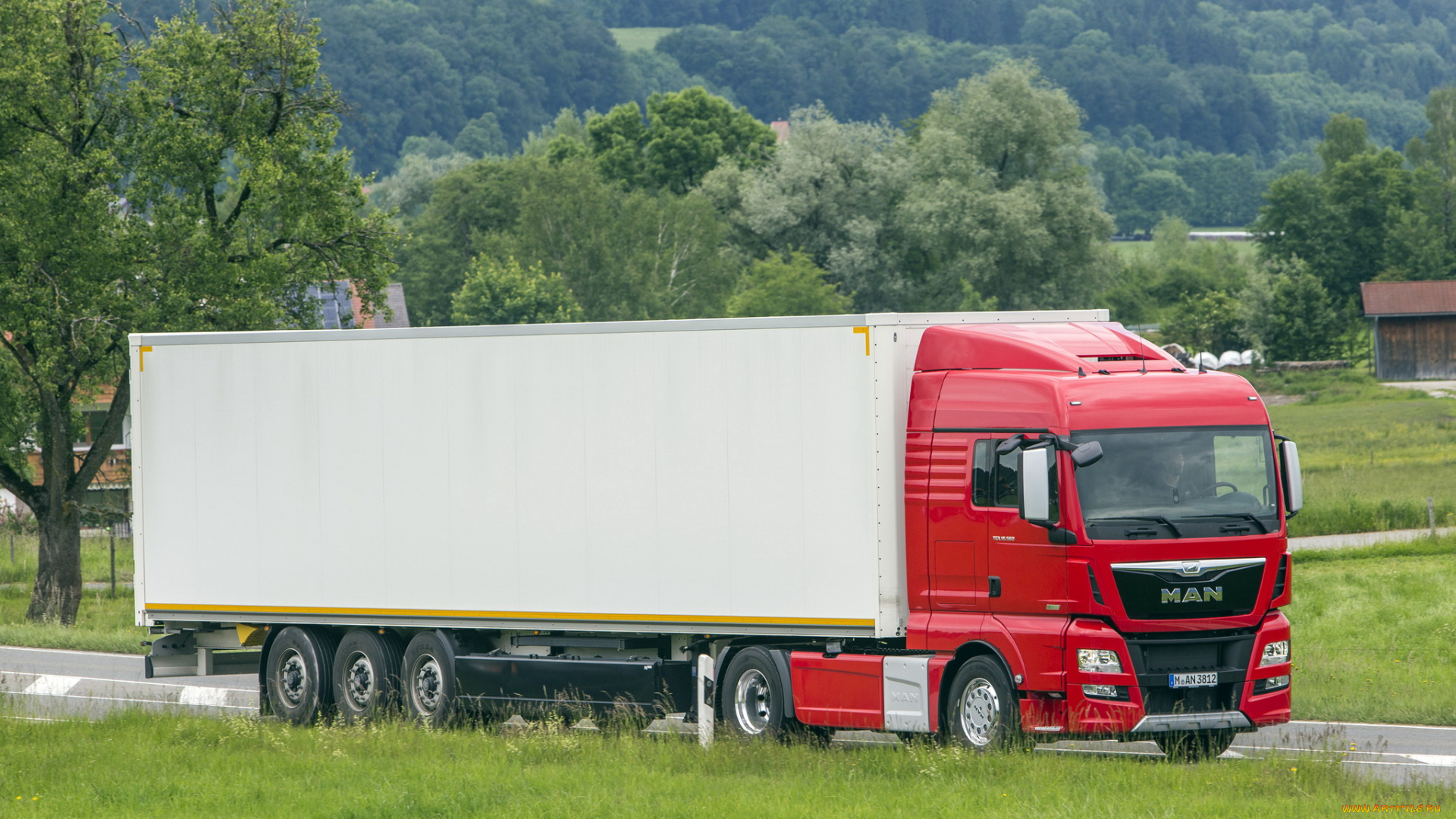 автомобили, man, tgx, красный, 2014г, 4x2, 18-560