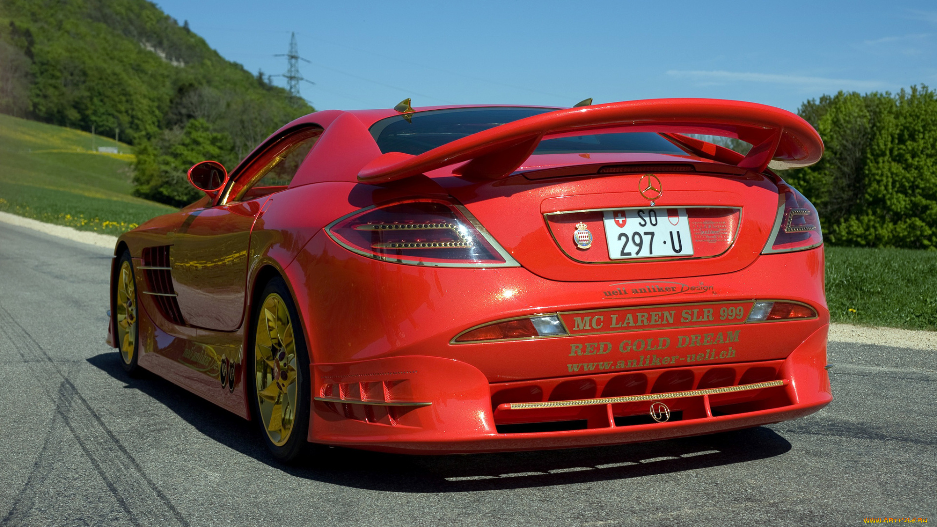 автомобили, mercedes-benz, gold, red, dream, красный, anliker, 2011г, 999, mclaren, slr