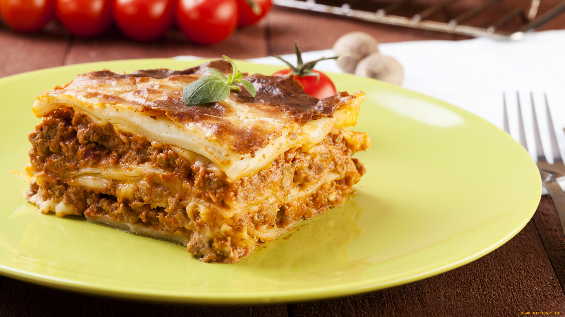 еда, макаронные, блюда, лазанья, тарелка