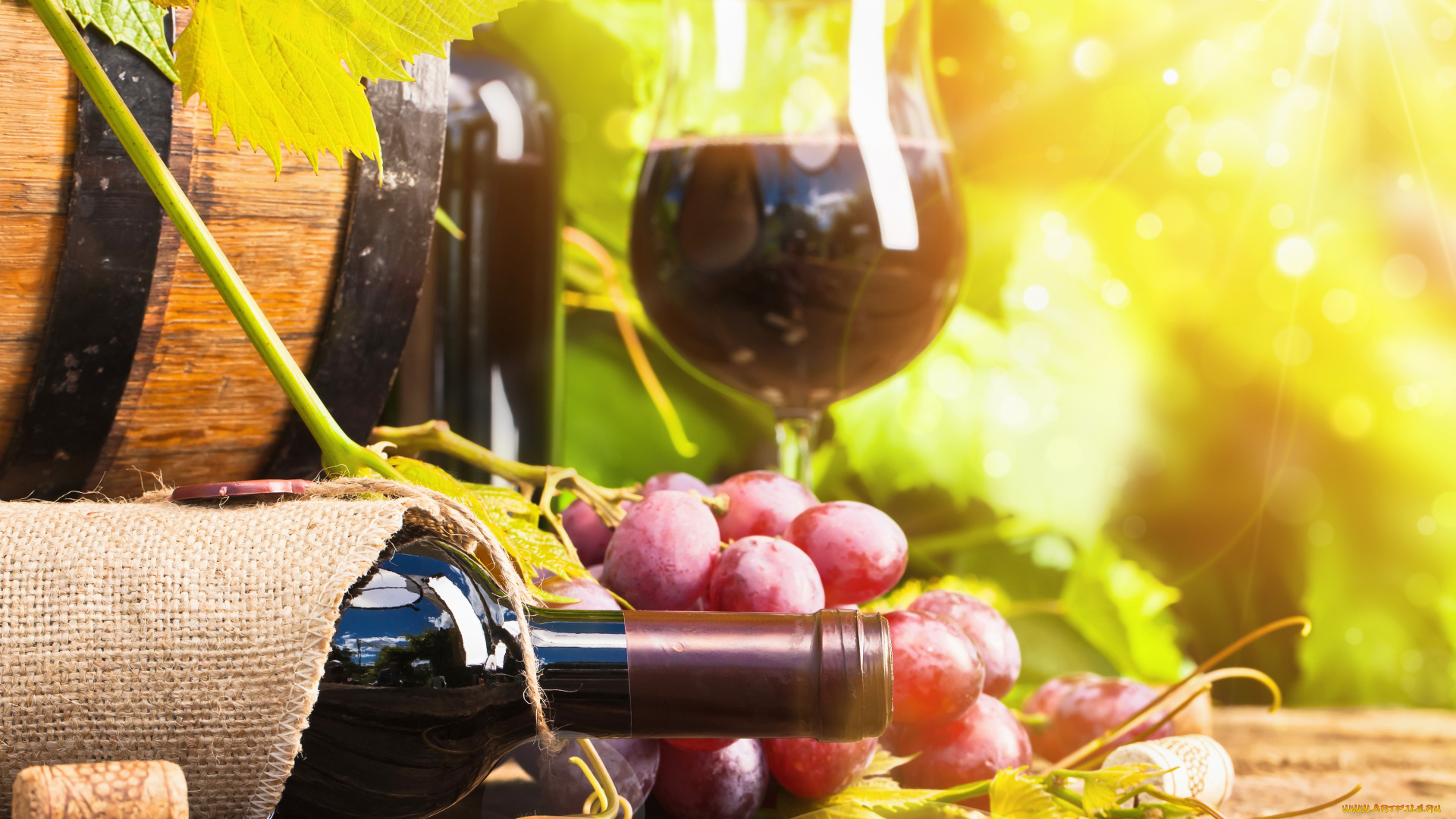 еда, напитки, , вино, бочка, виноград, бутылка, бокал, вино