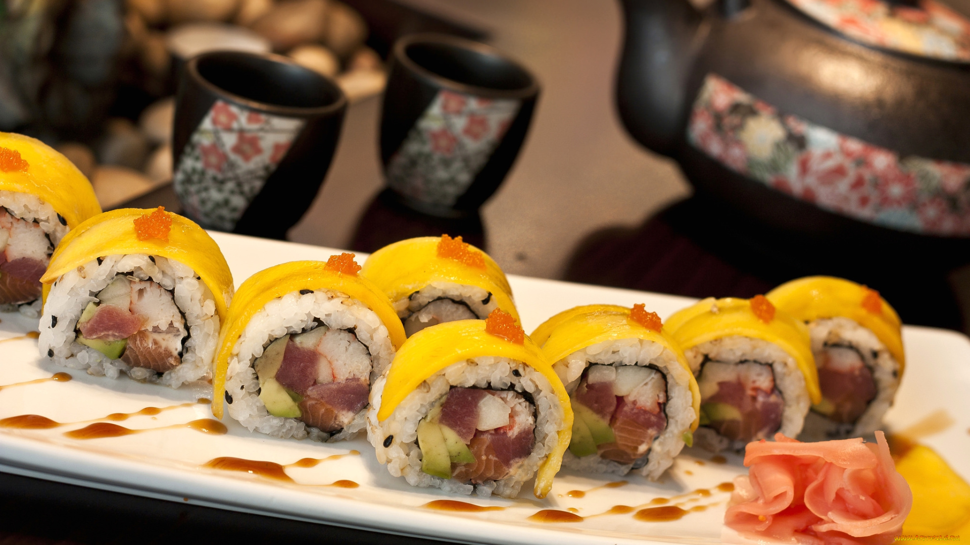 еда, рыба, , морепродукты, , суши, , роллы, роллы, манго