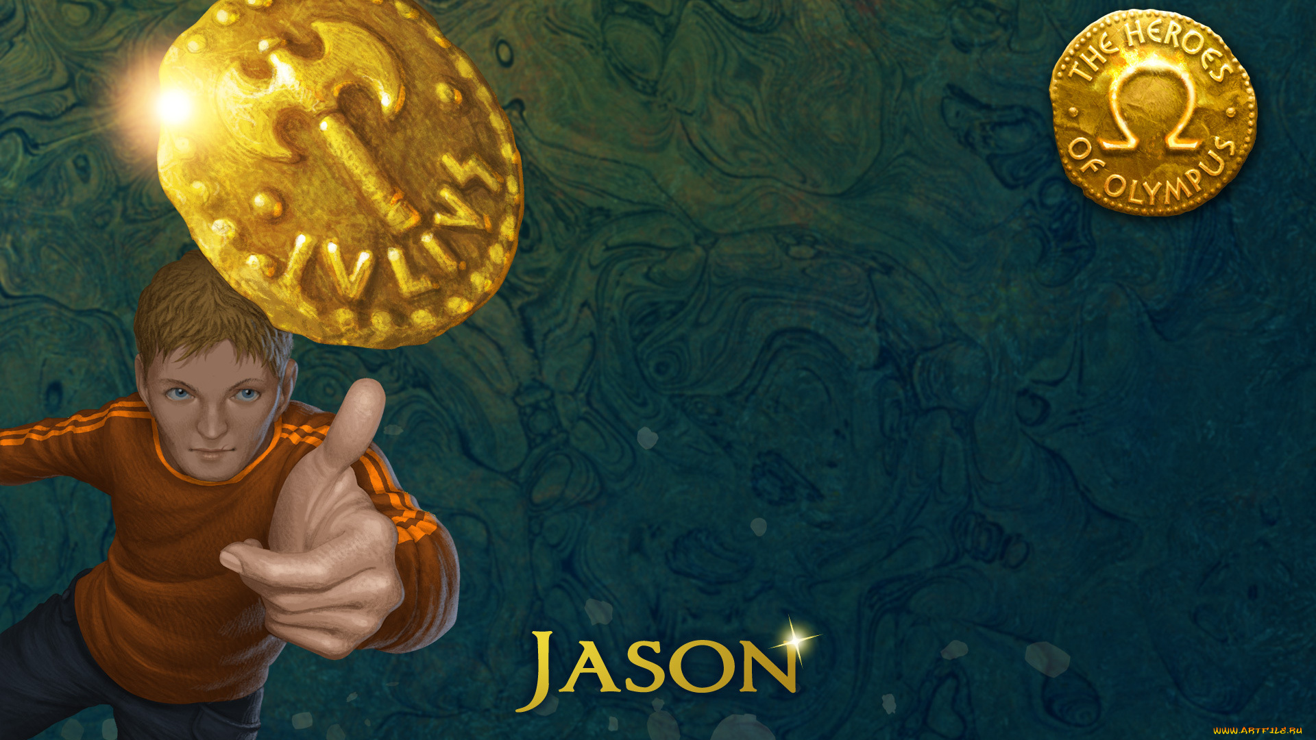 мультфильмы, -unknown, , разное, мальчик, джейсон, Ясон, монеты, золото