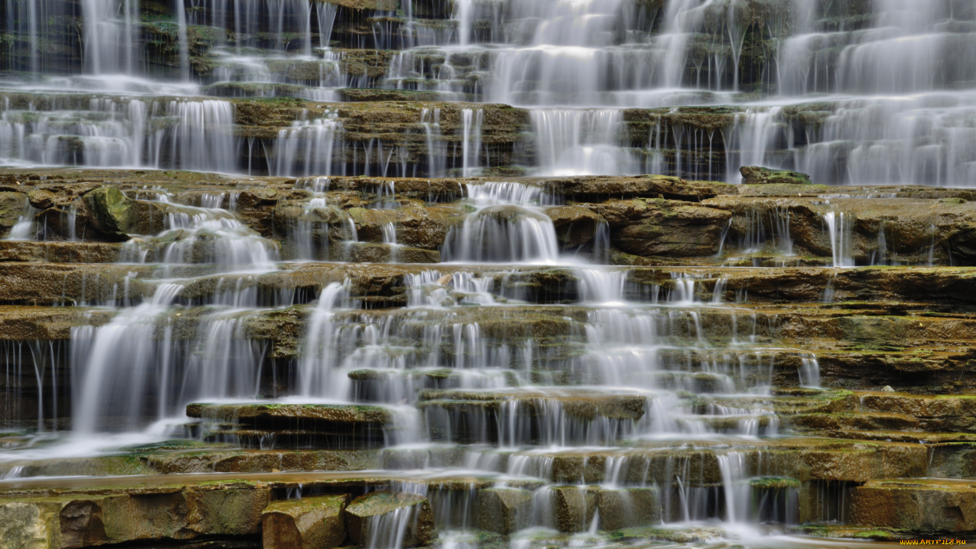 природа, водопады, водопад, скалы, река