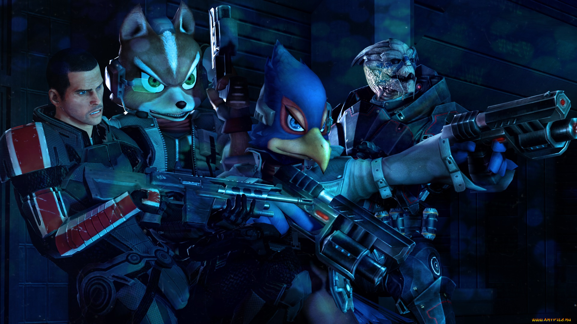 star, fox, 64, , 3d, видео, игры, -, star, fox, 64, персонажи