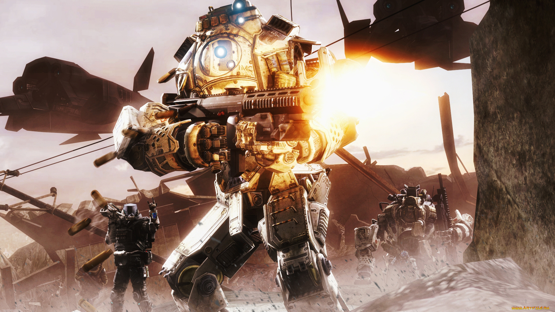 видео, игры, titanfall, роботы, экшен, шутер, онлайн, игра