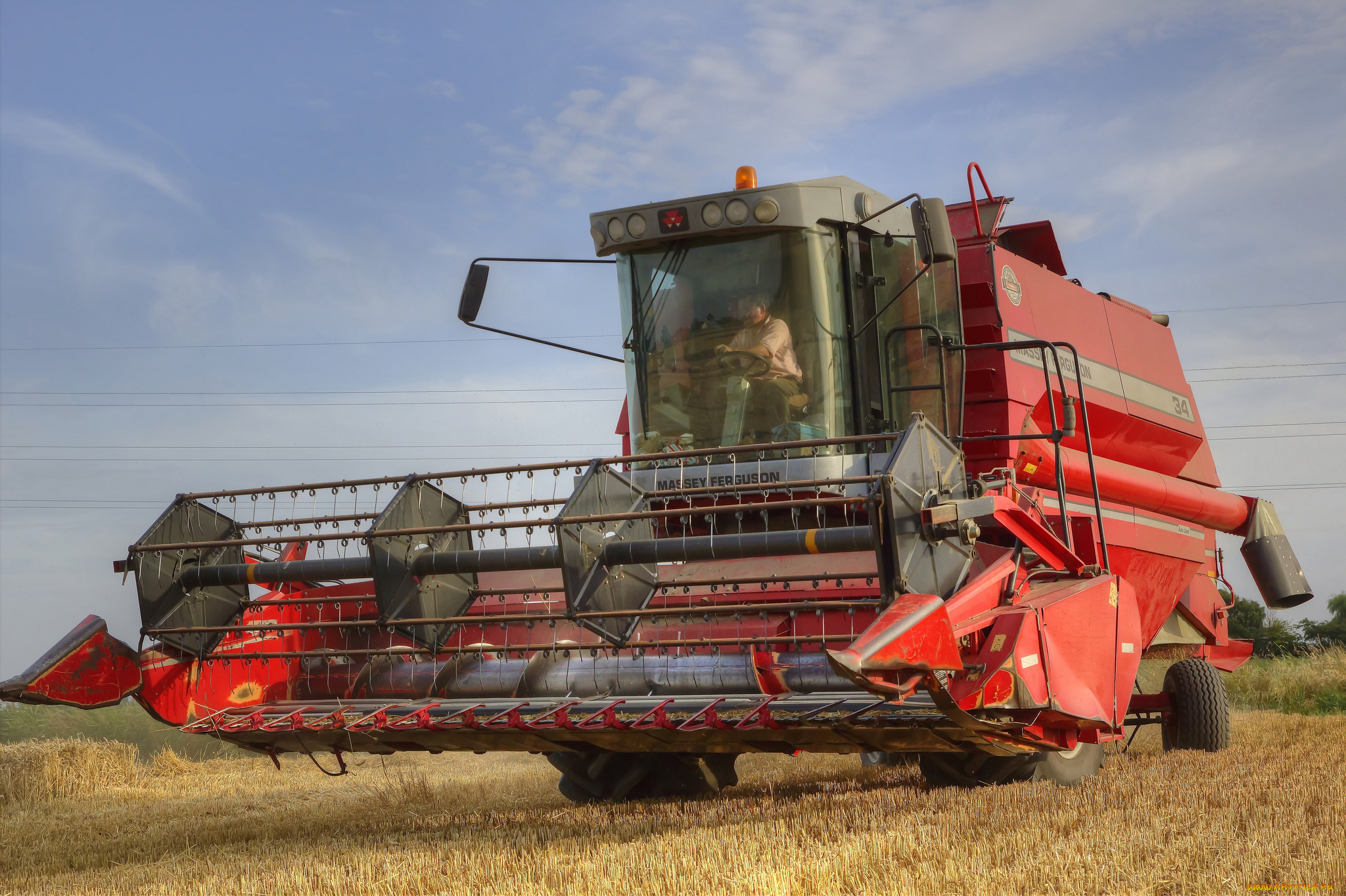 техника, комбайны, комбайн, поле