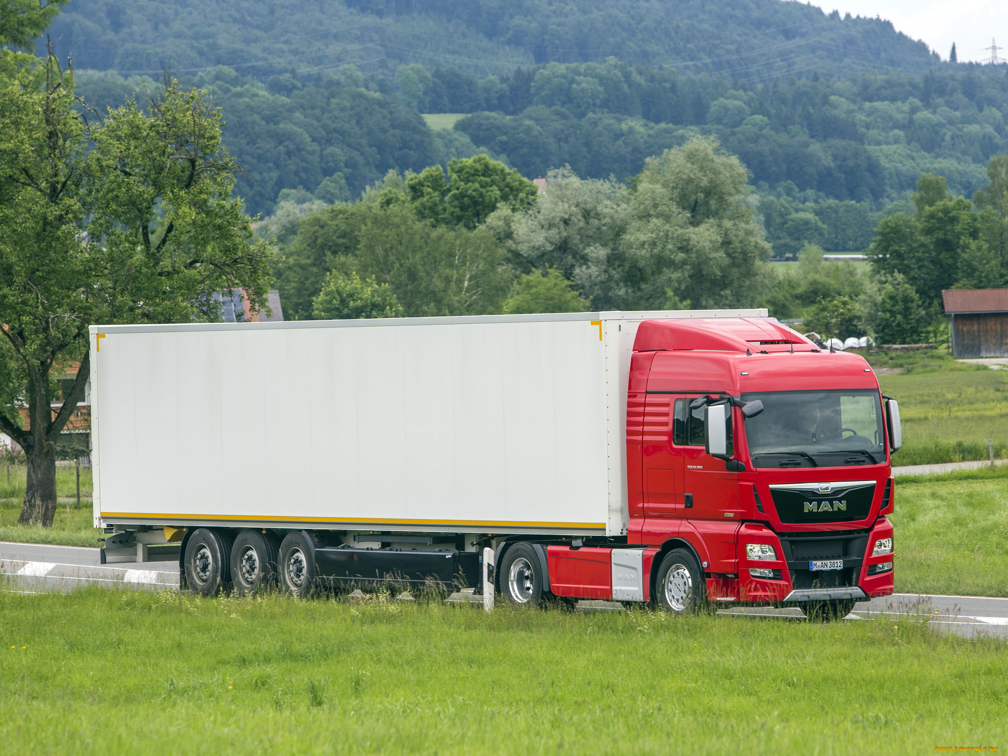 автомобили, man, tgx, красный, 2014г, 4x2, 18-560