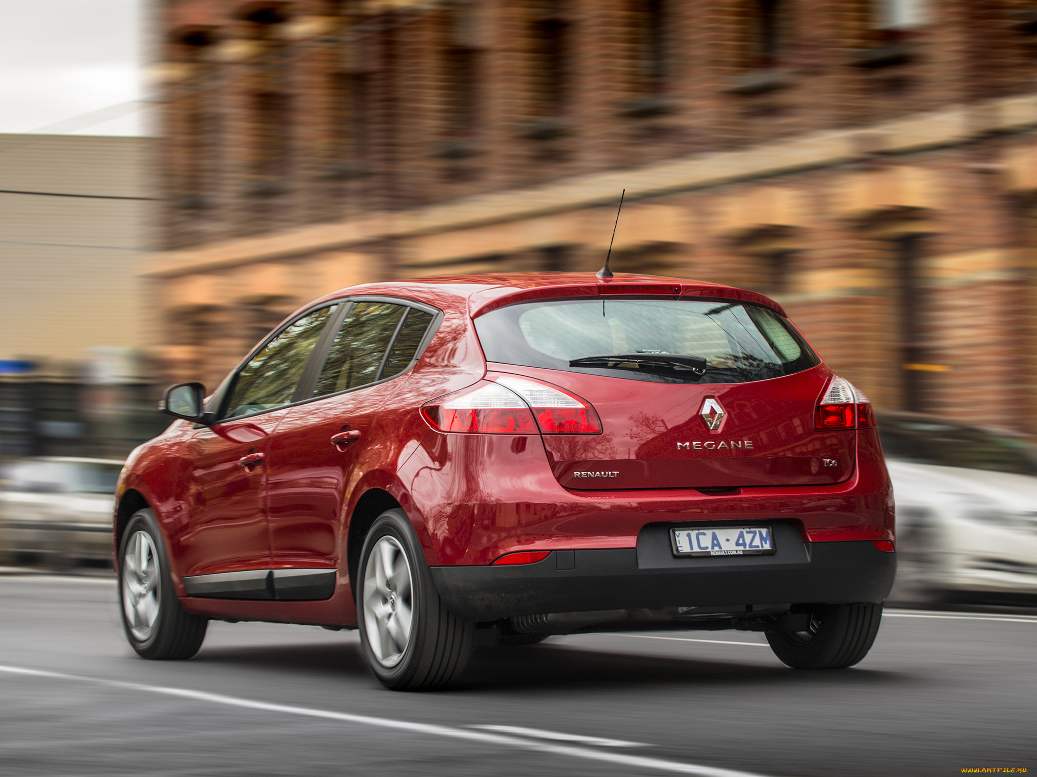 автомобили, renault, au-spec, mеgane, красный, 2014г