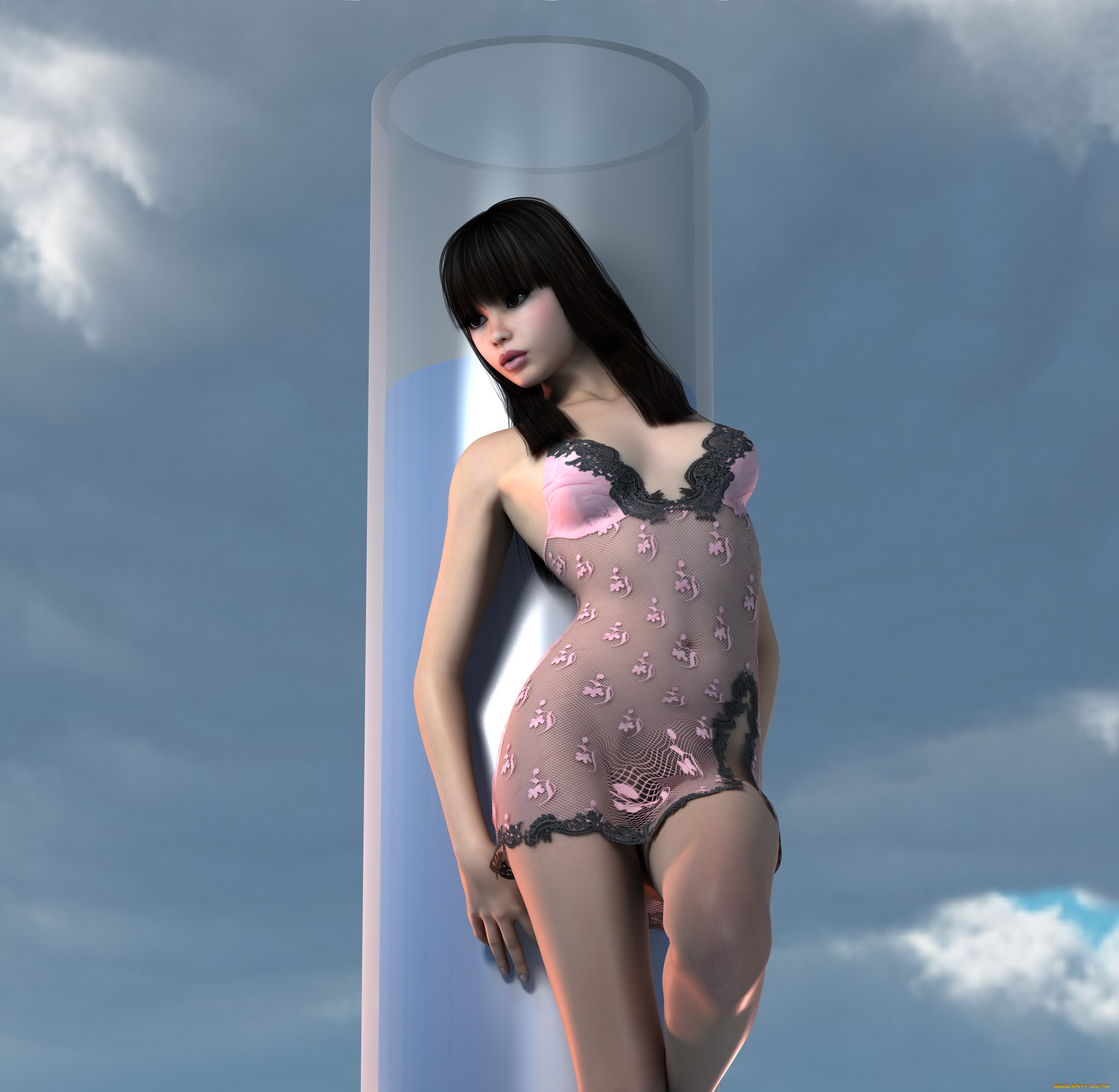 3д, графика, люди, , people, девушка, взгляд