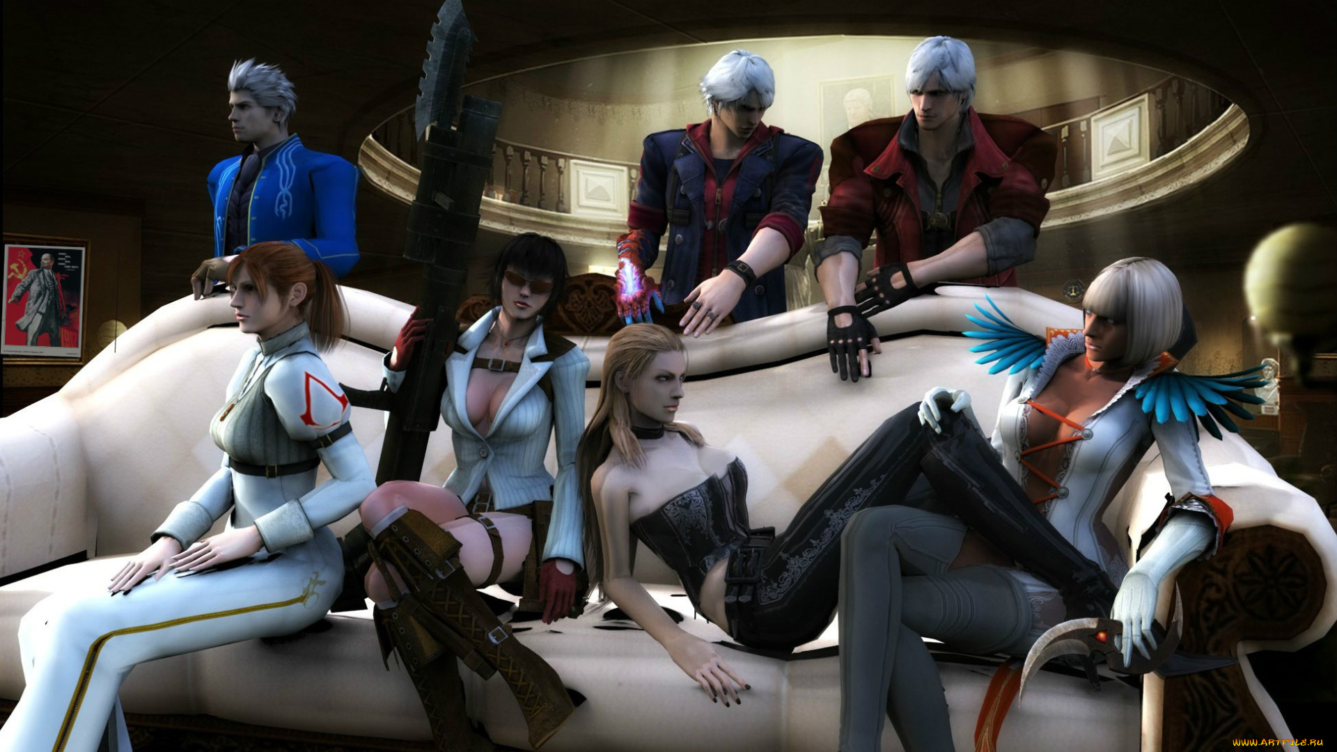 devil, may, cry, 4, видео, игры, парни, фон, взгляд, девушки