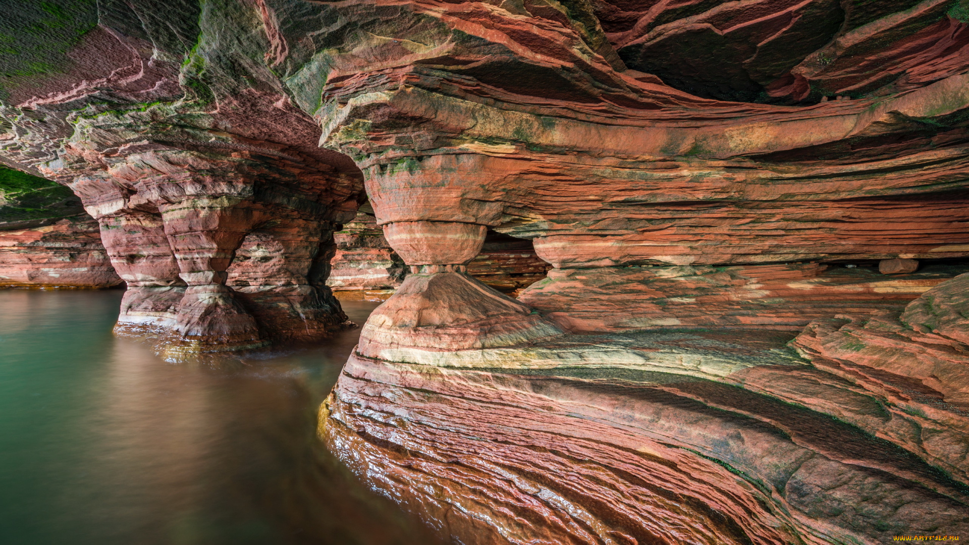 природа, горы, берег, скалы, море