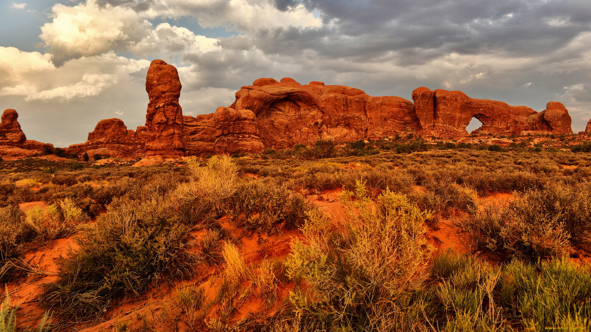 природа, горы, лето, небо