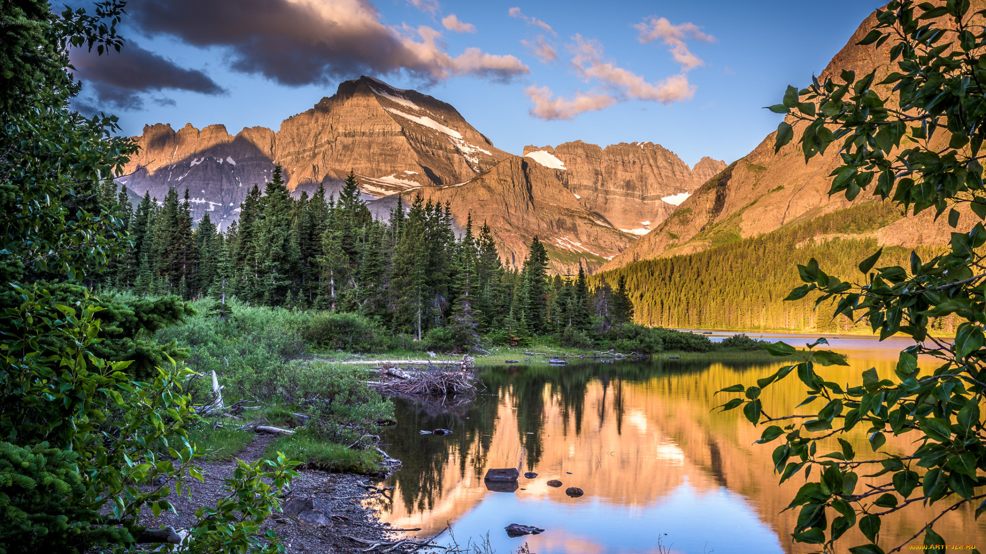 природа, реки, озера, горы, лес, река