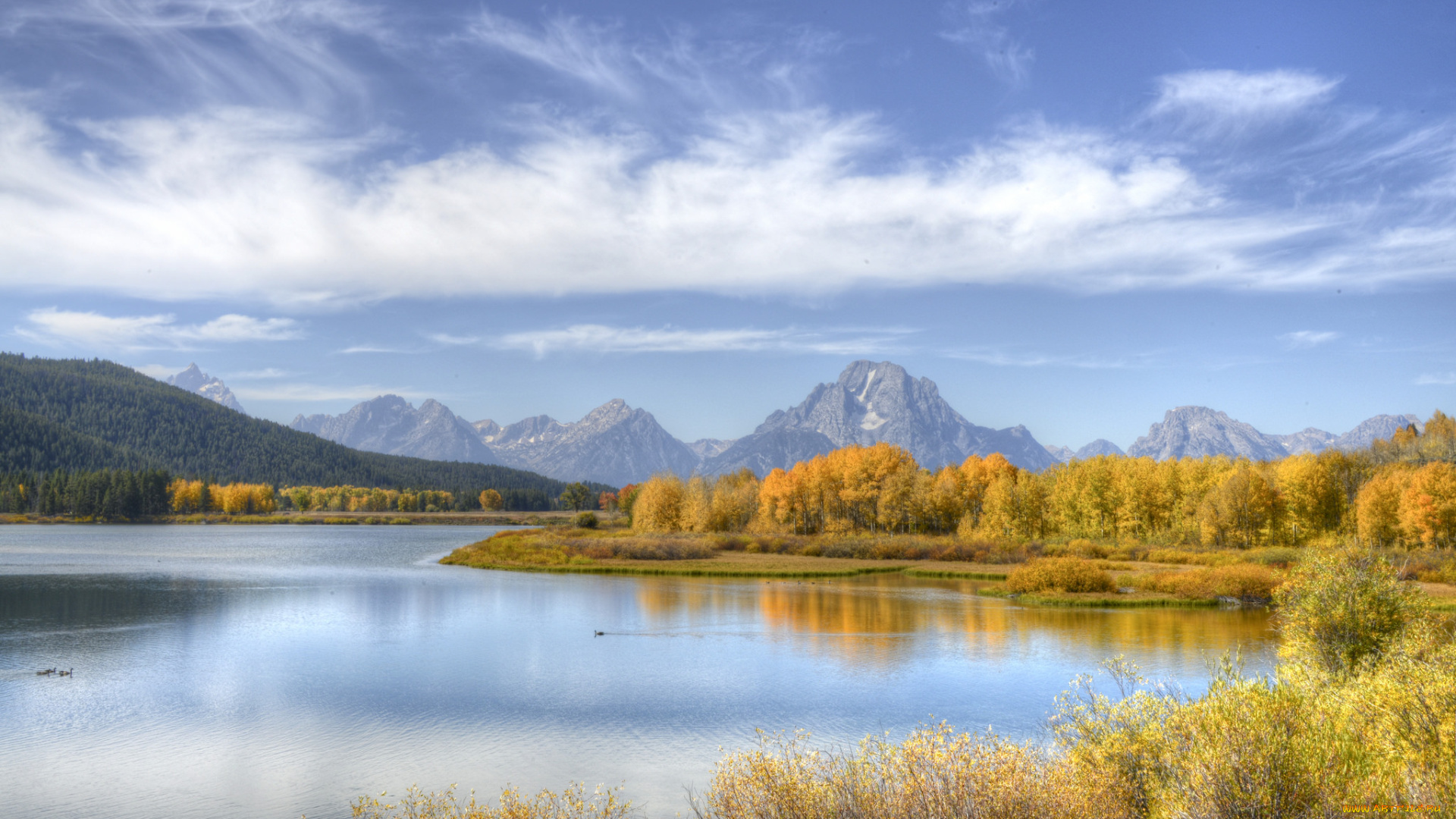 природа, реки, озера, горы, лес, река