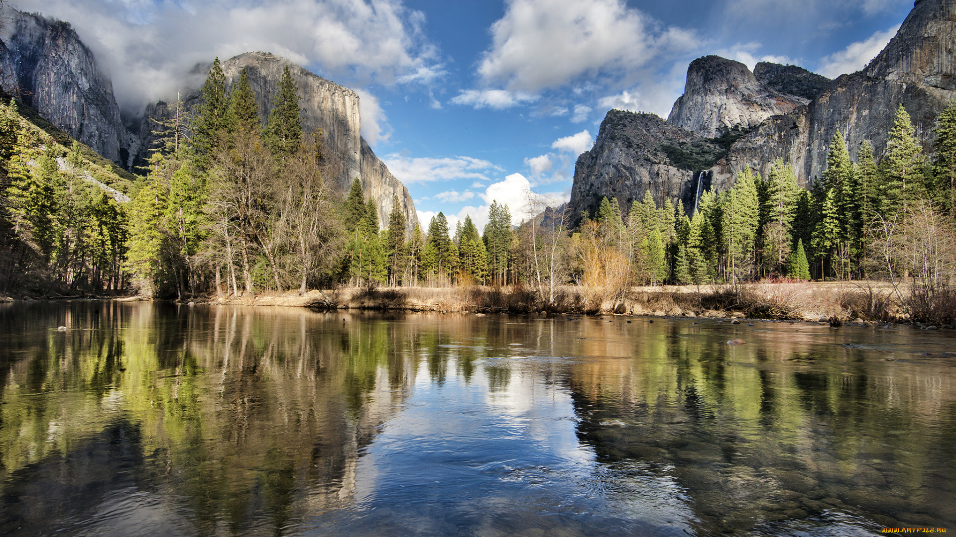 природа, реки, озера, река, лес, горы