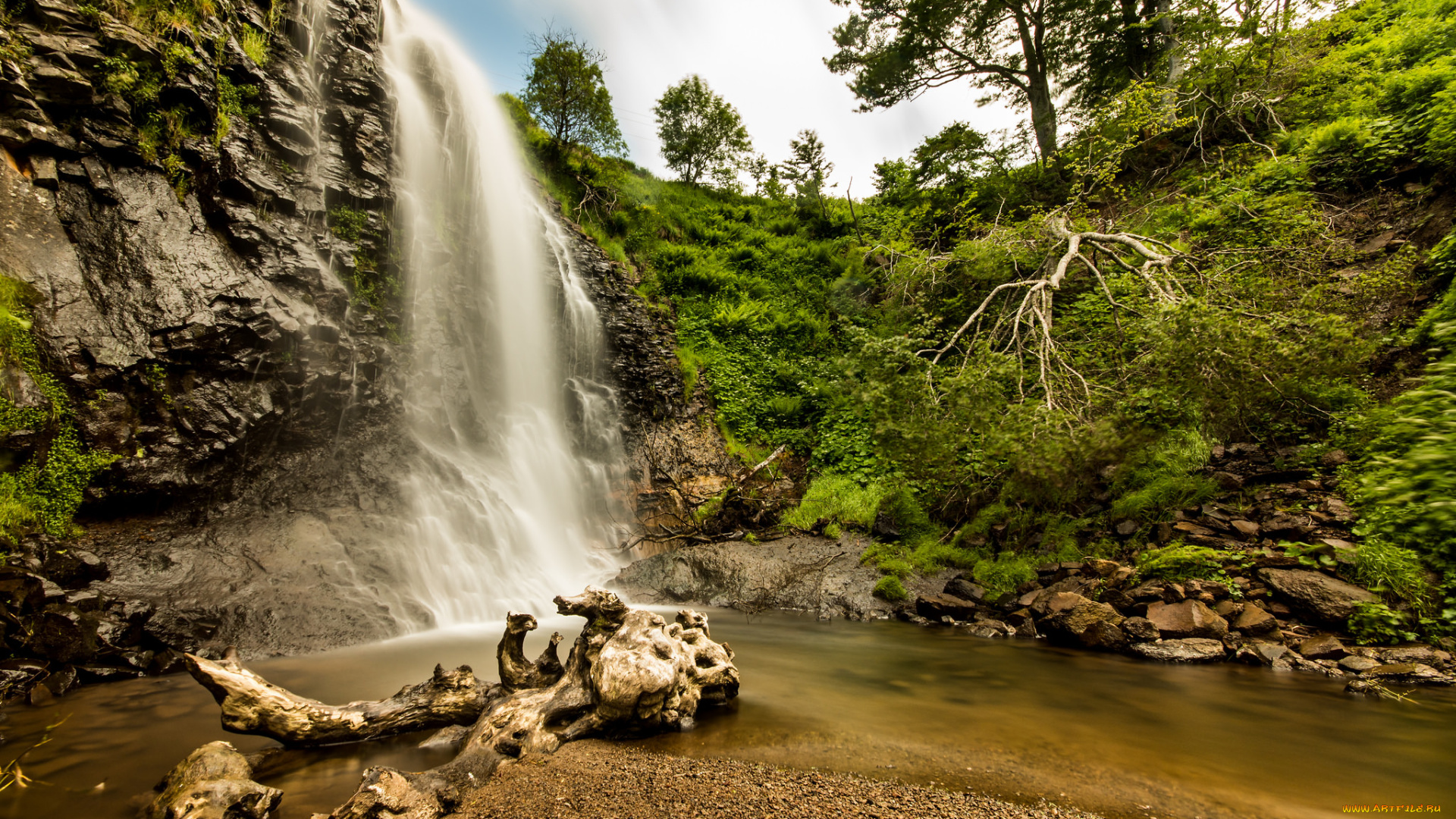природа, водопады, река, водопад