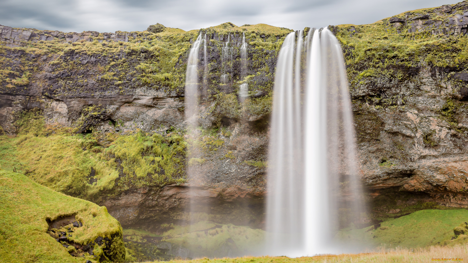 природа, водопады, водопад, скала