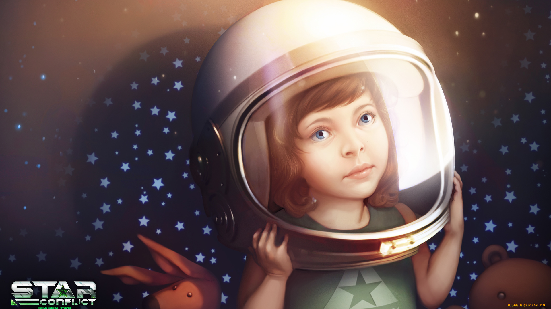 star, conflict, , dreadnought, видео, игры, -, star, conflict, , dreadnoughts, девушка, взгляд, фон