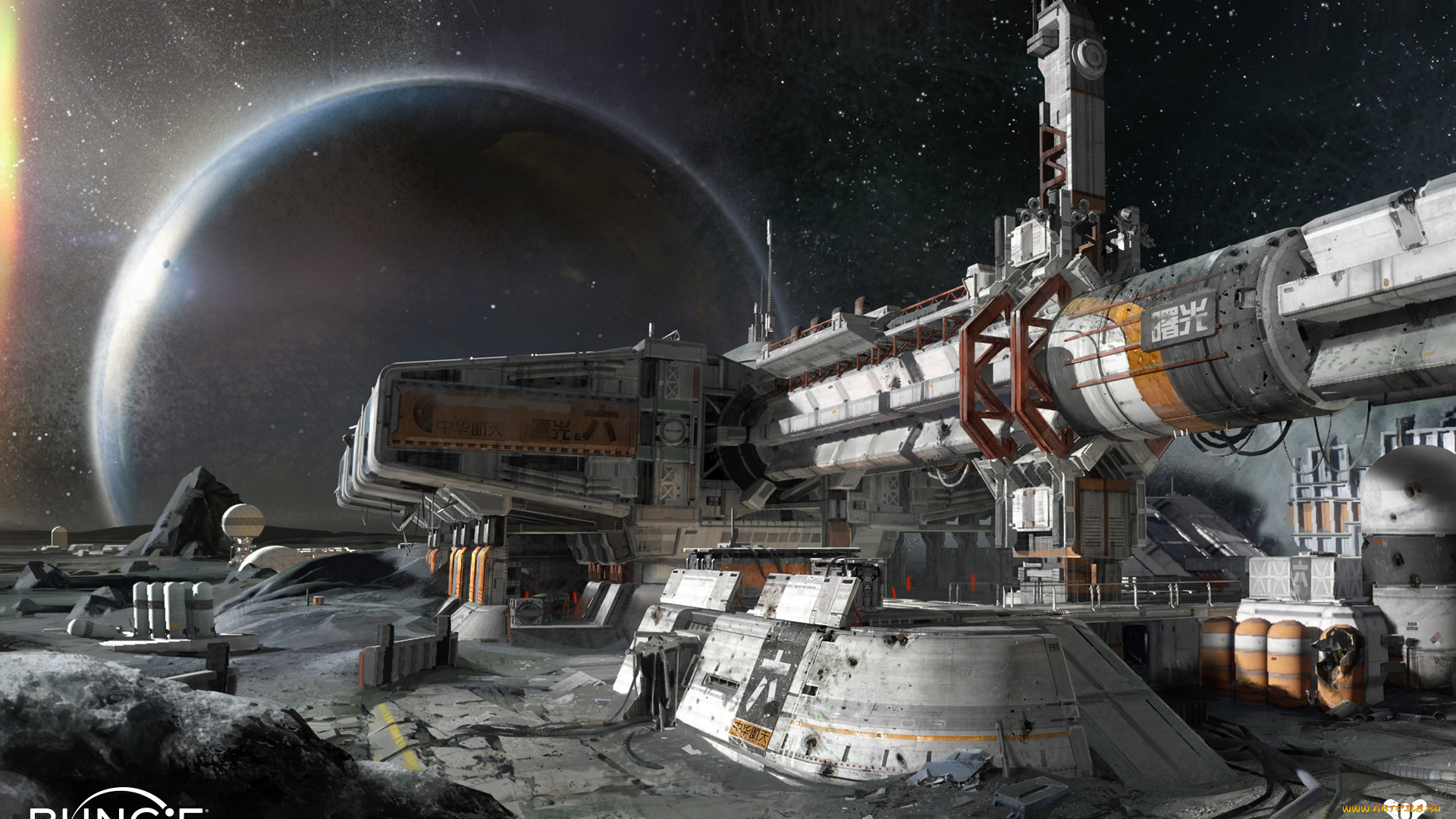 видео, игры, destiny, космический, корабль, планета