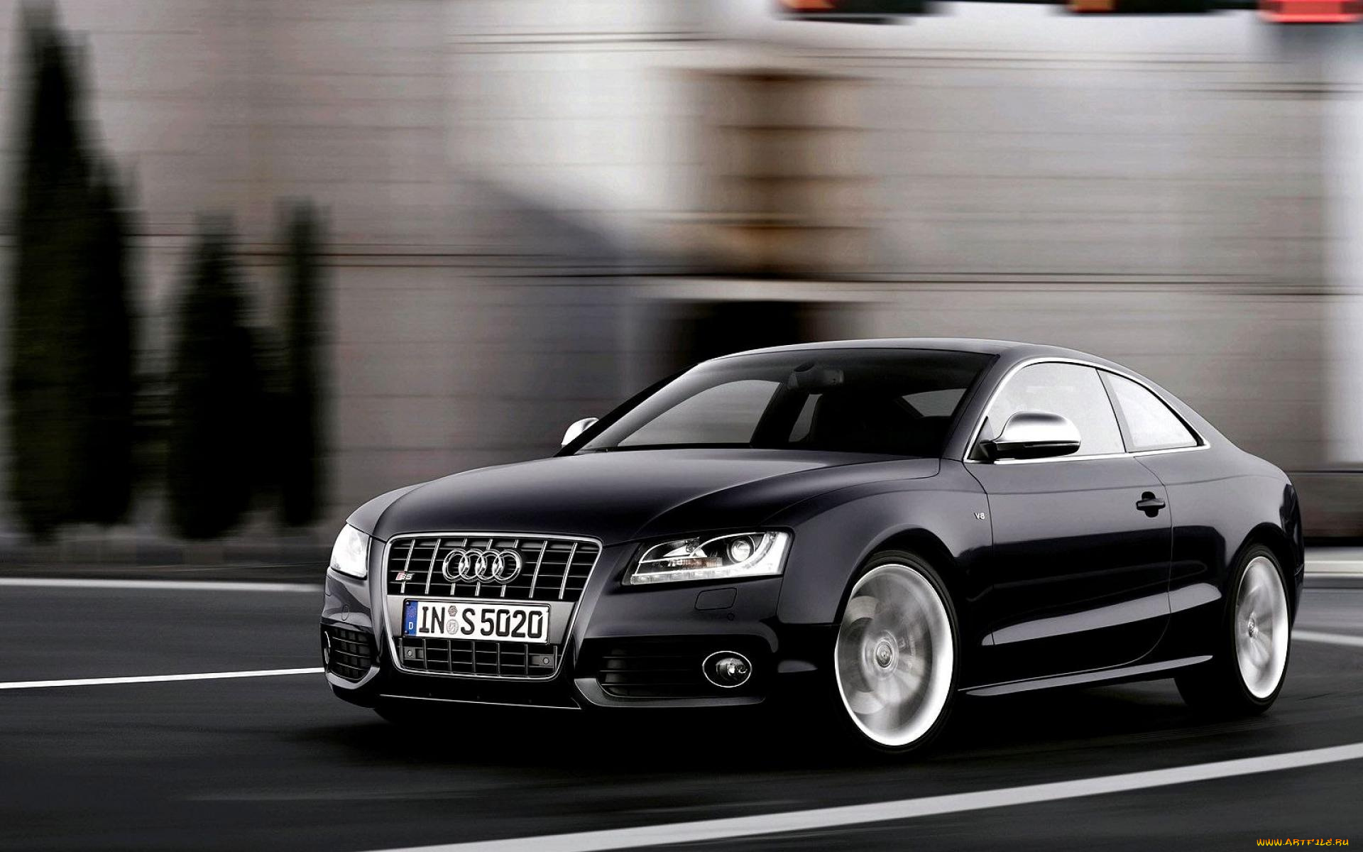 автомобили, audi, черный, ауди, скорость, шоссе, дорога