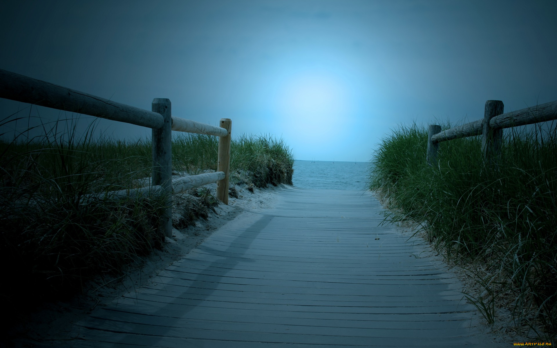 природа, дороги, дорога, море, забор