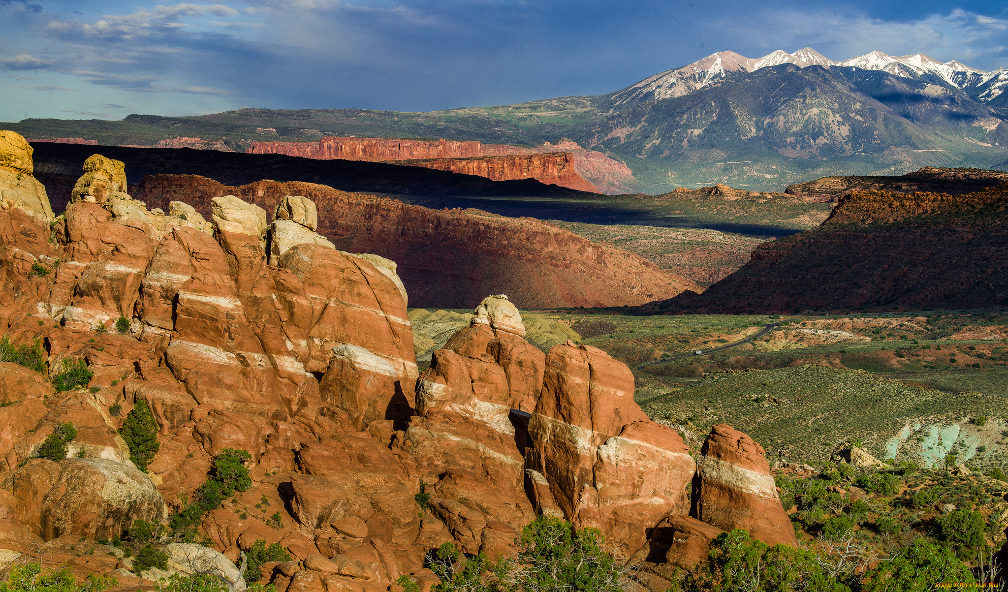 природа, горы, облака, небо