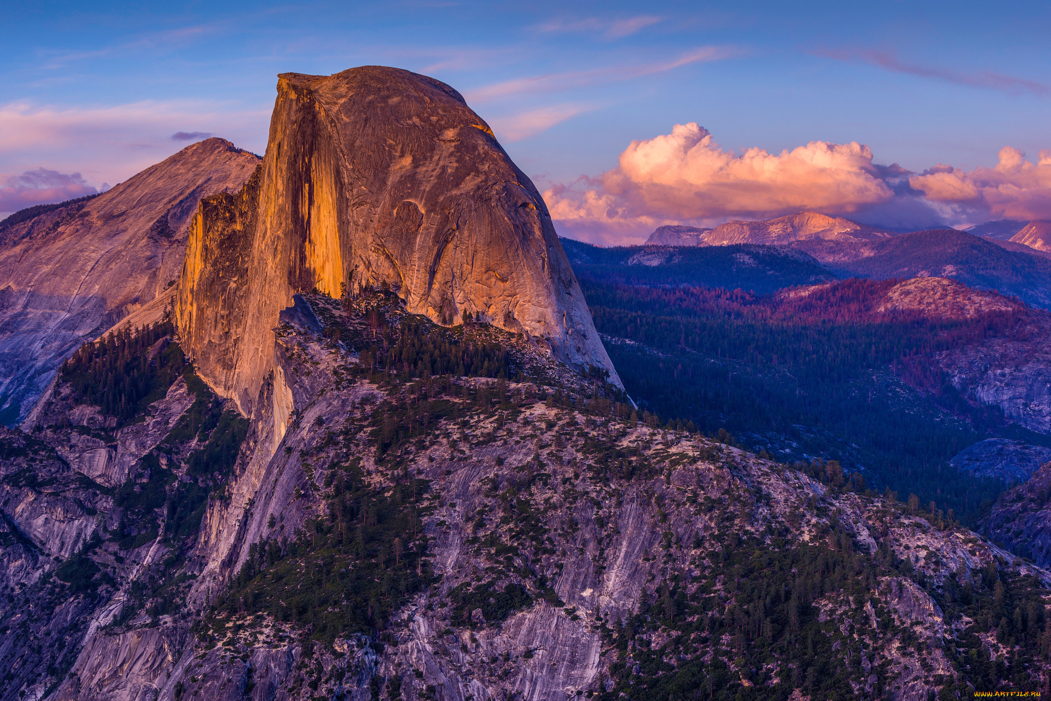 природа, горы, пейзаж, закат, национальный, парк