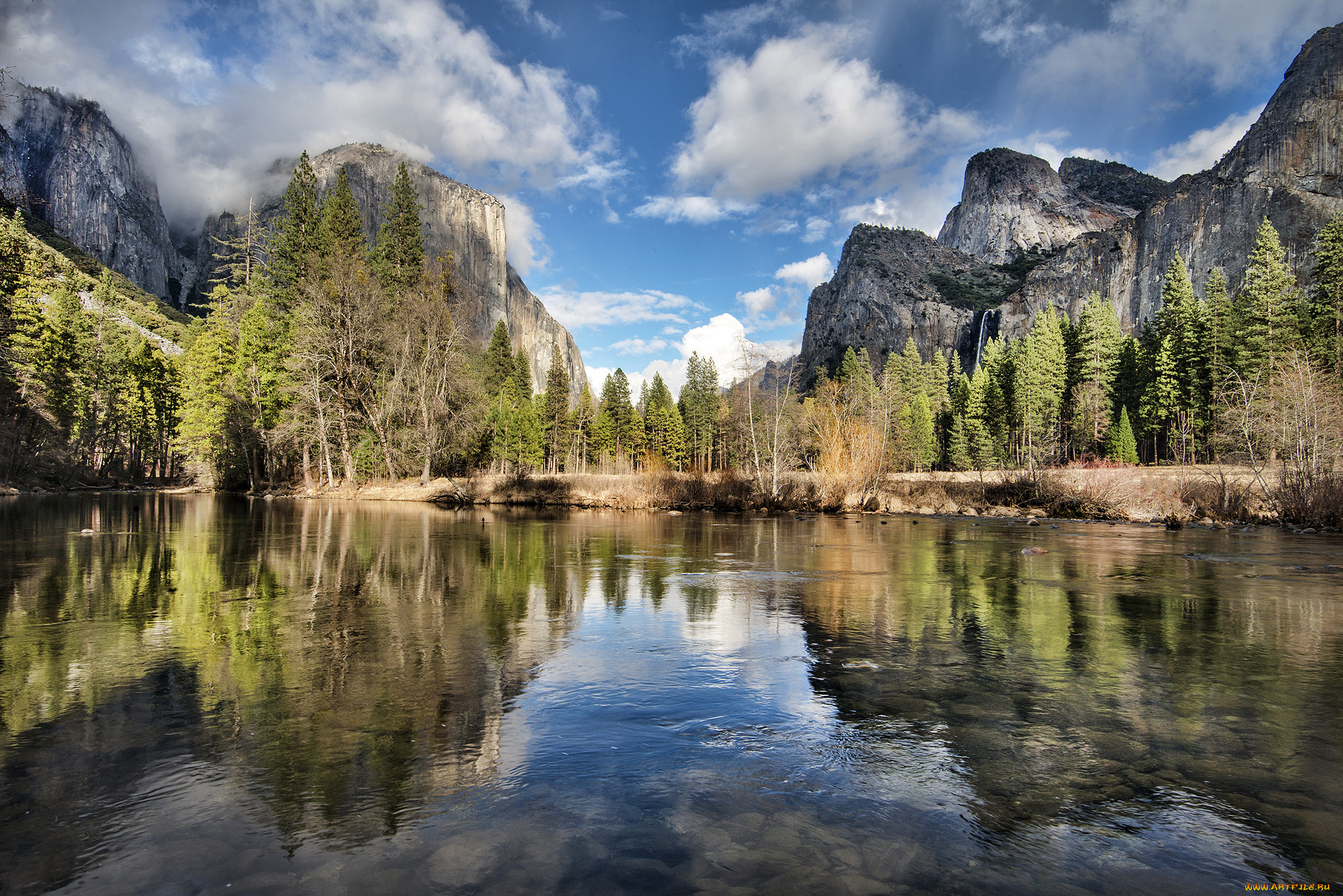 природа, реки, озера, река, лес, горы