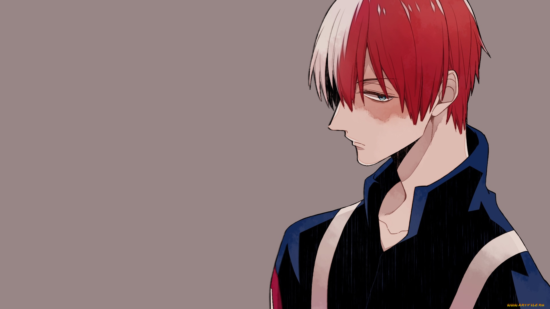 аниме, boku, no, hero, academia, взгляд, парень