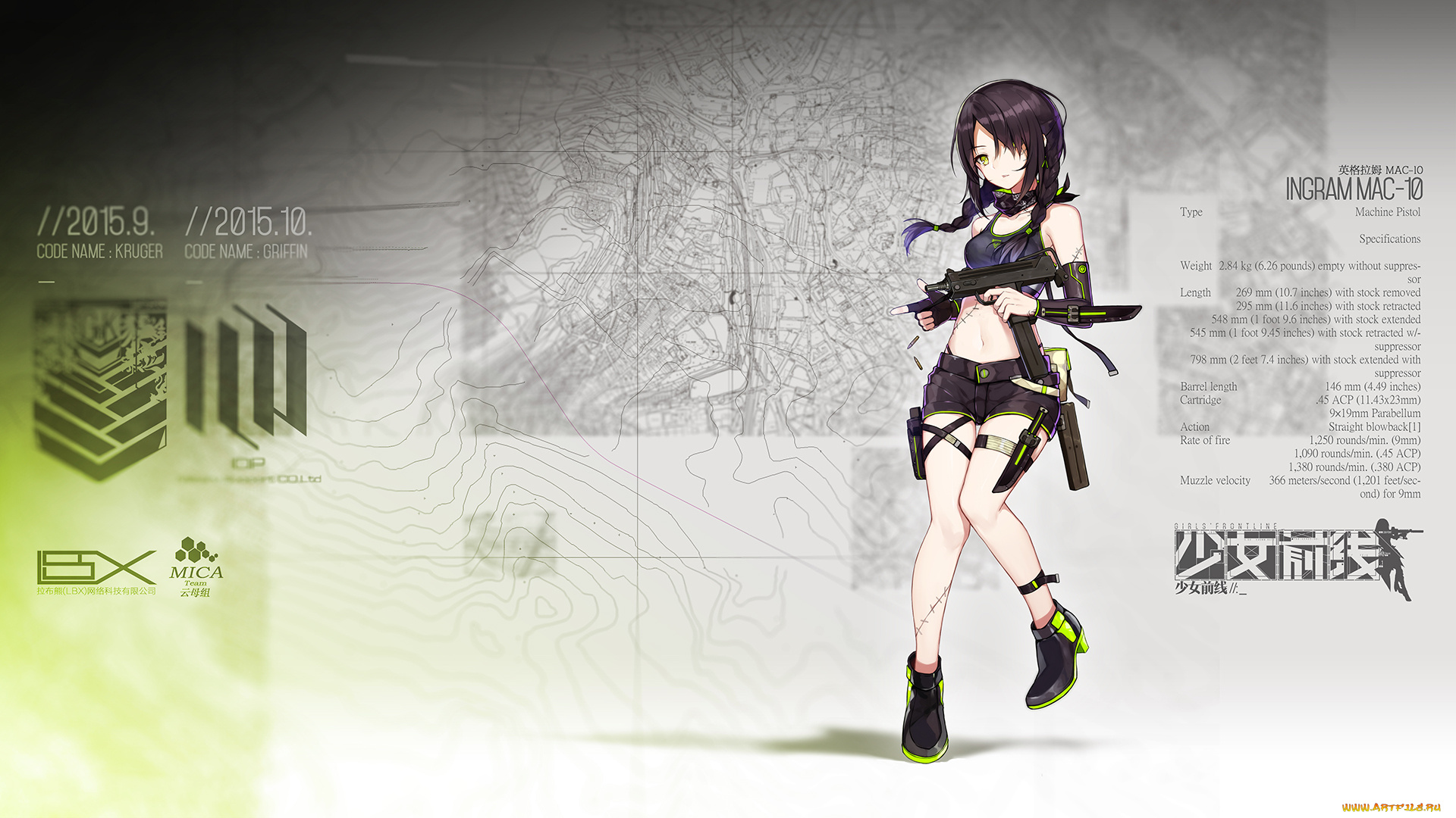 аниме, girls, frontline, girls, frontline