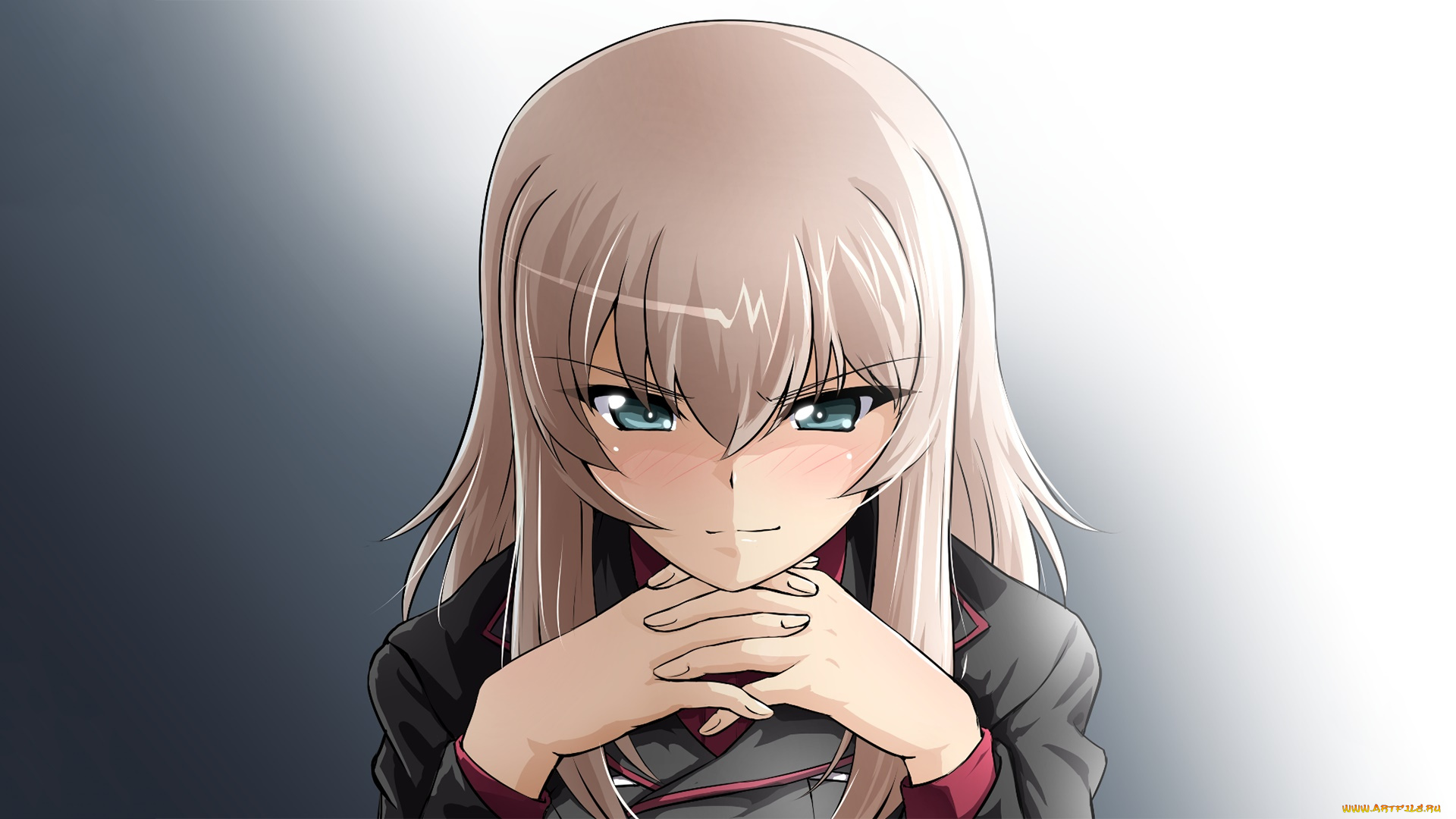 аниме, girls, und, panzer, фон, девушка, взгляд