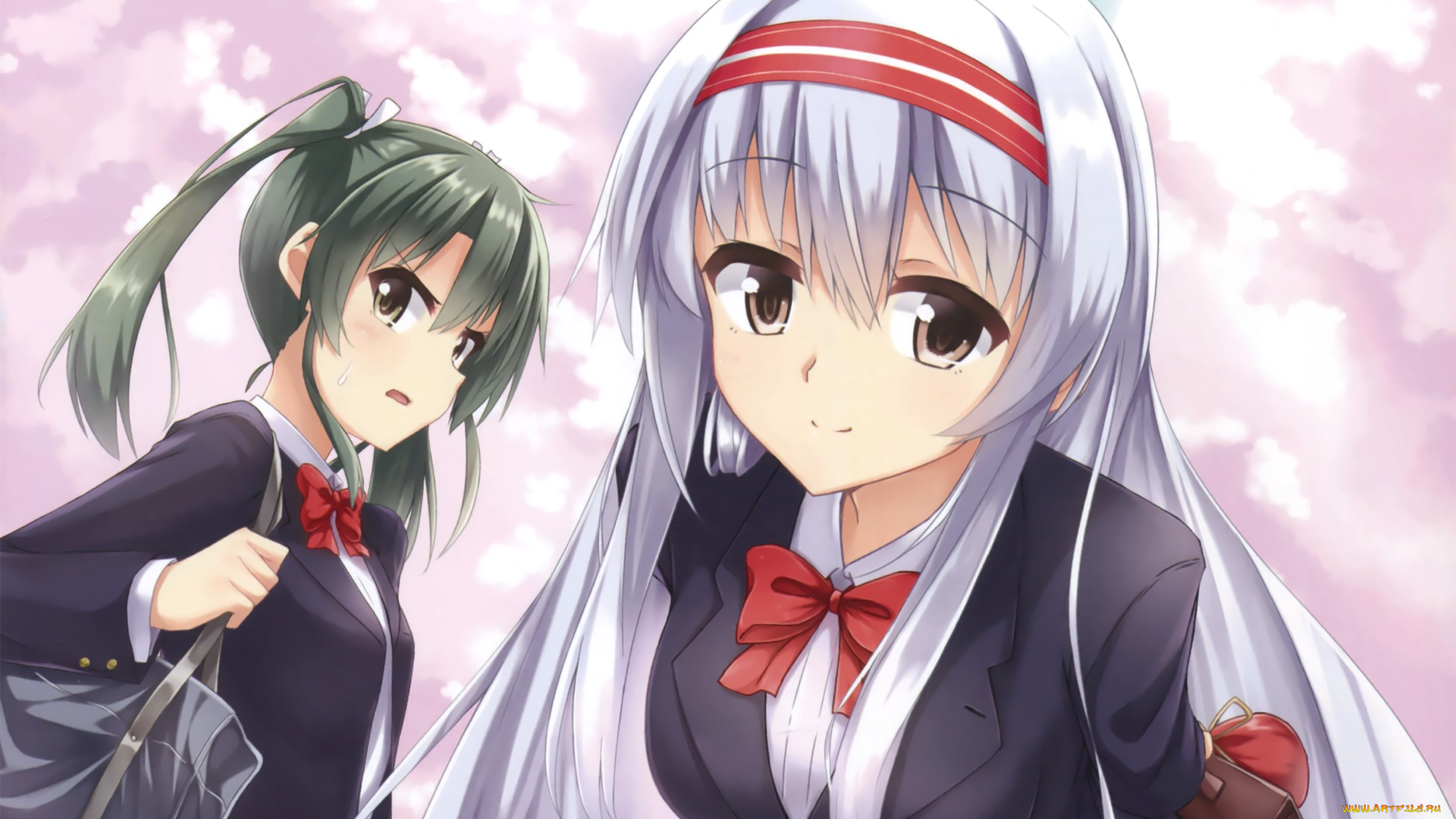 аниме, kantai, collection, девушка, фон, взгляд