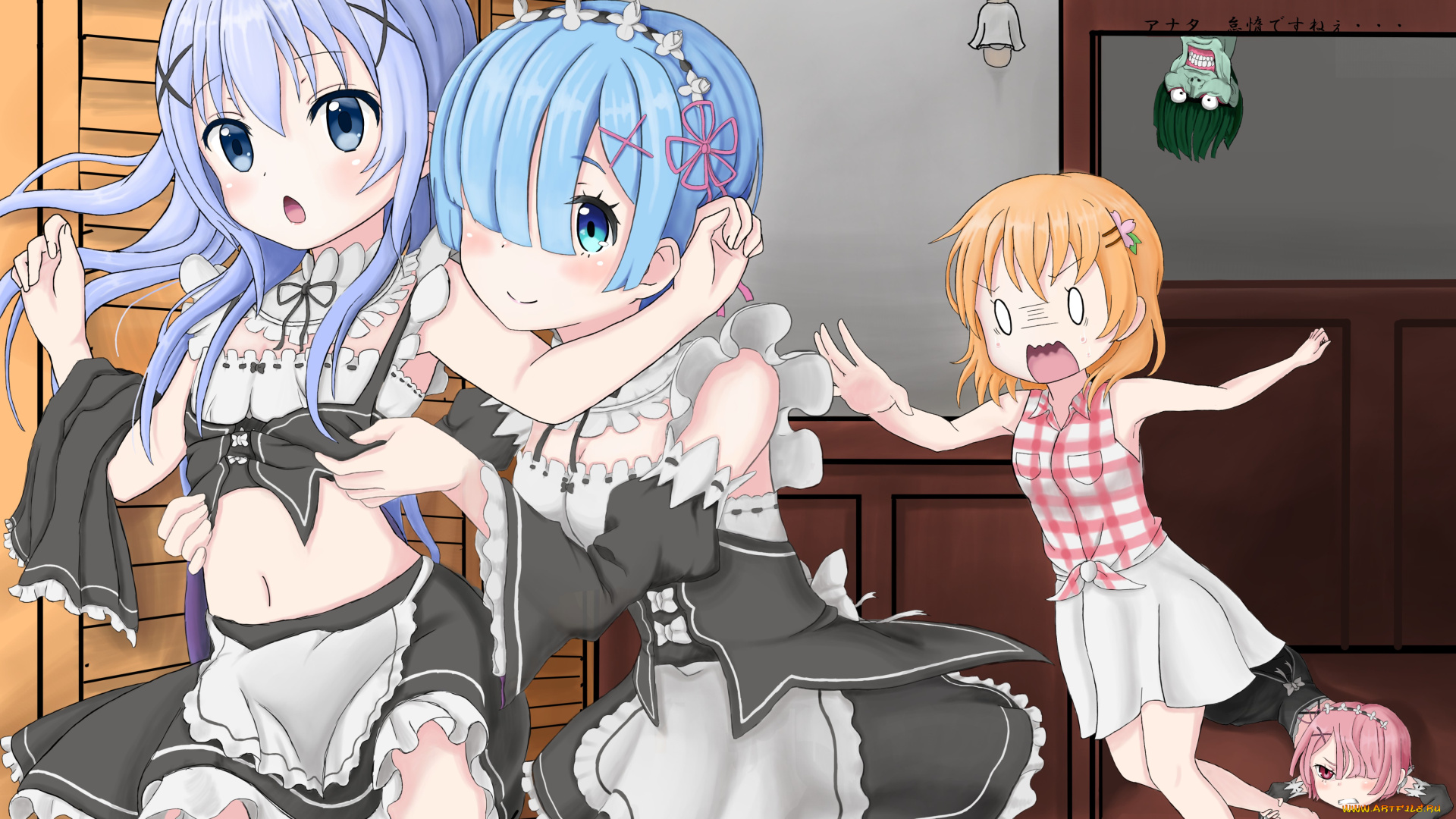 аниме, re, , zero, kara, hajimeru, isekai, seikatsu, девочки