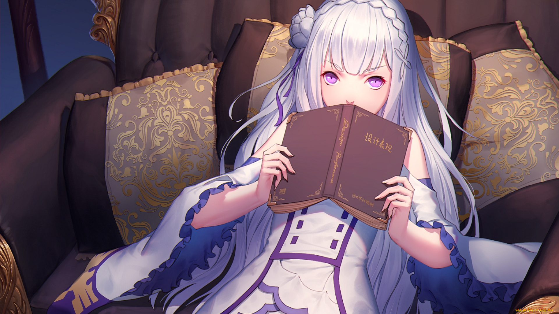 аниме, re, , zero, kara, hajimeru, isekai, seikatsu, взгляд, девушка, фон