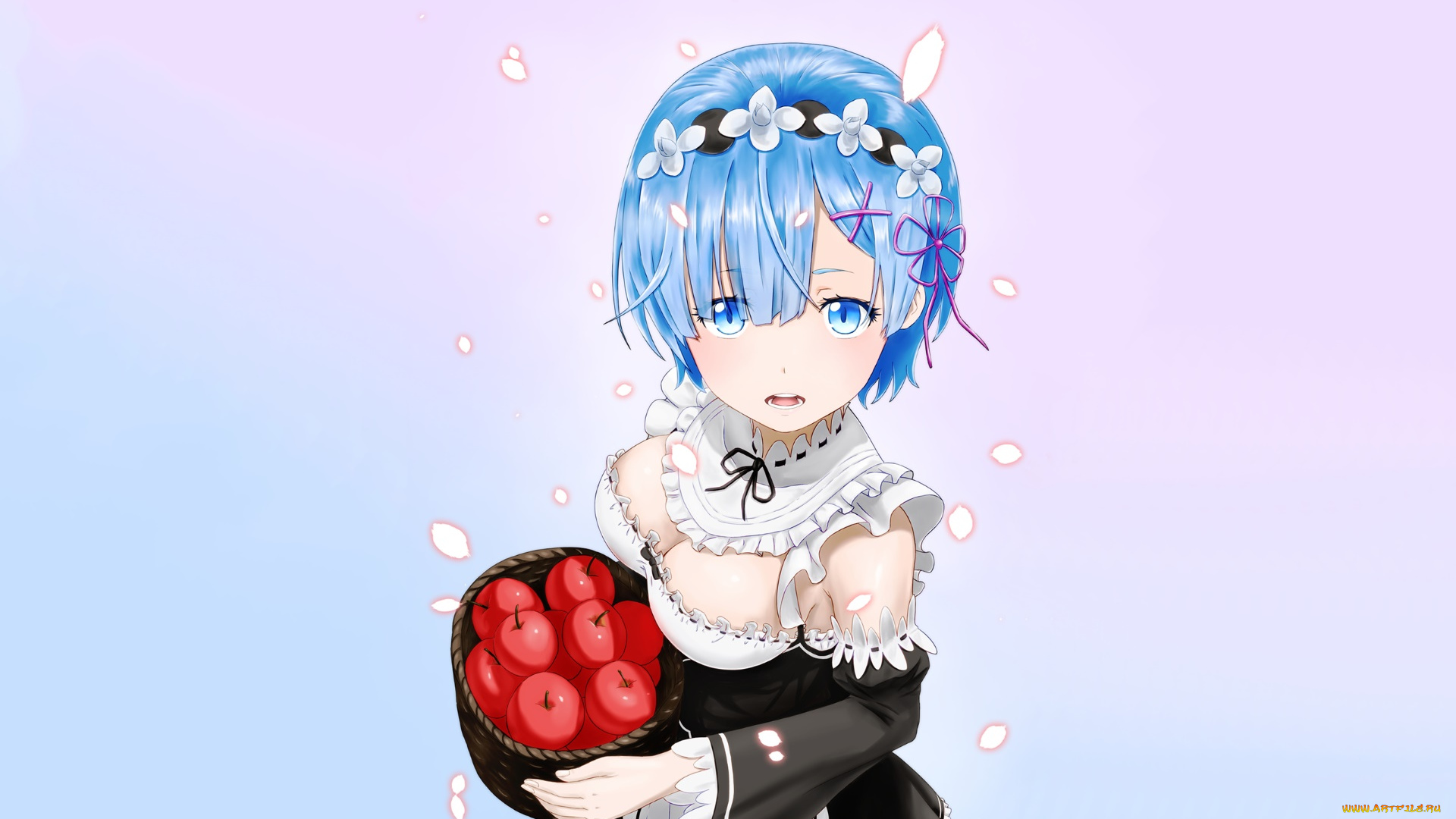 аниме, re, , zero, kara, hajimeru, isekai, seikatsu, девушка, фон, взгляд