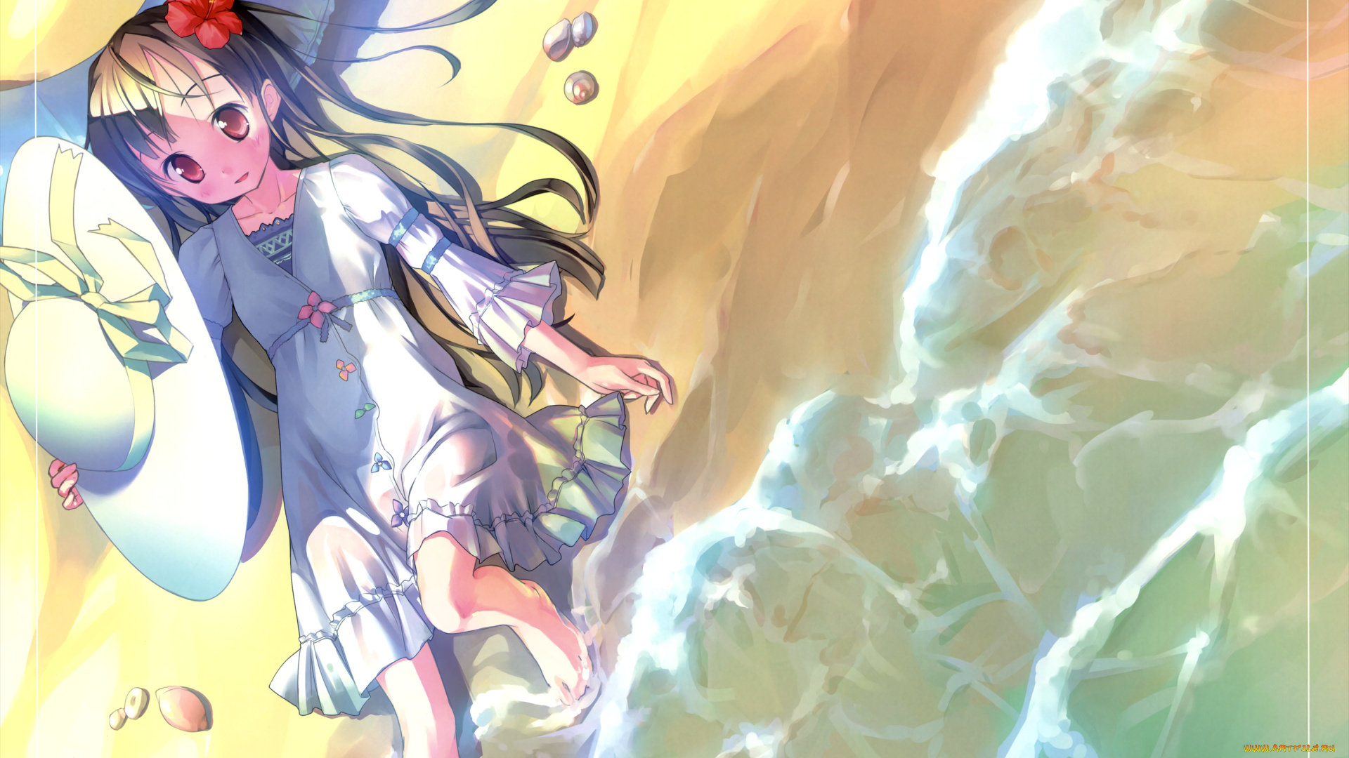 аниме, unknown, , другое, фон, взгляд, девушка