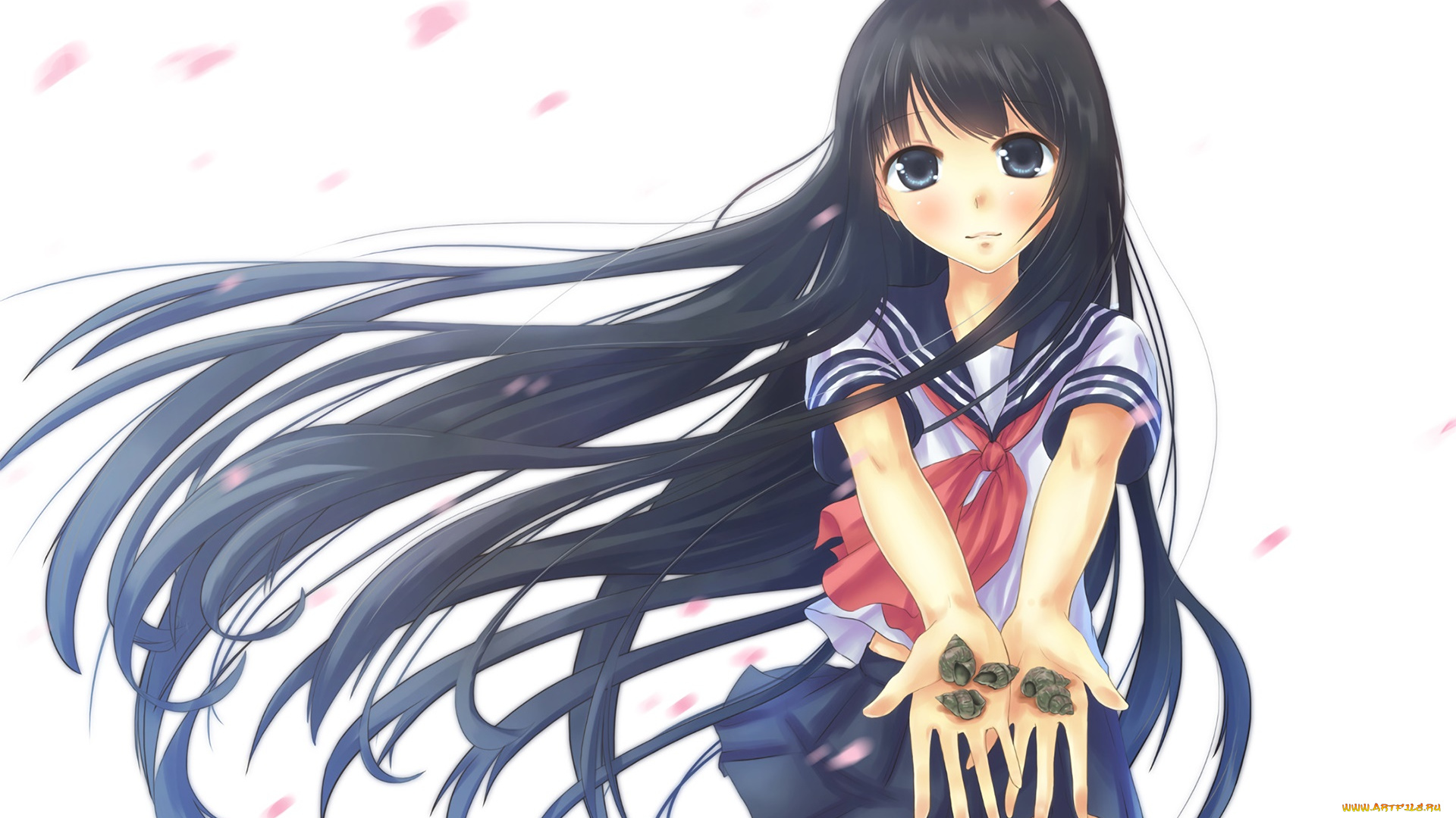 аниме, unknown, , другое, взгляд, девушка, фон