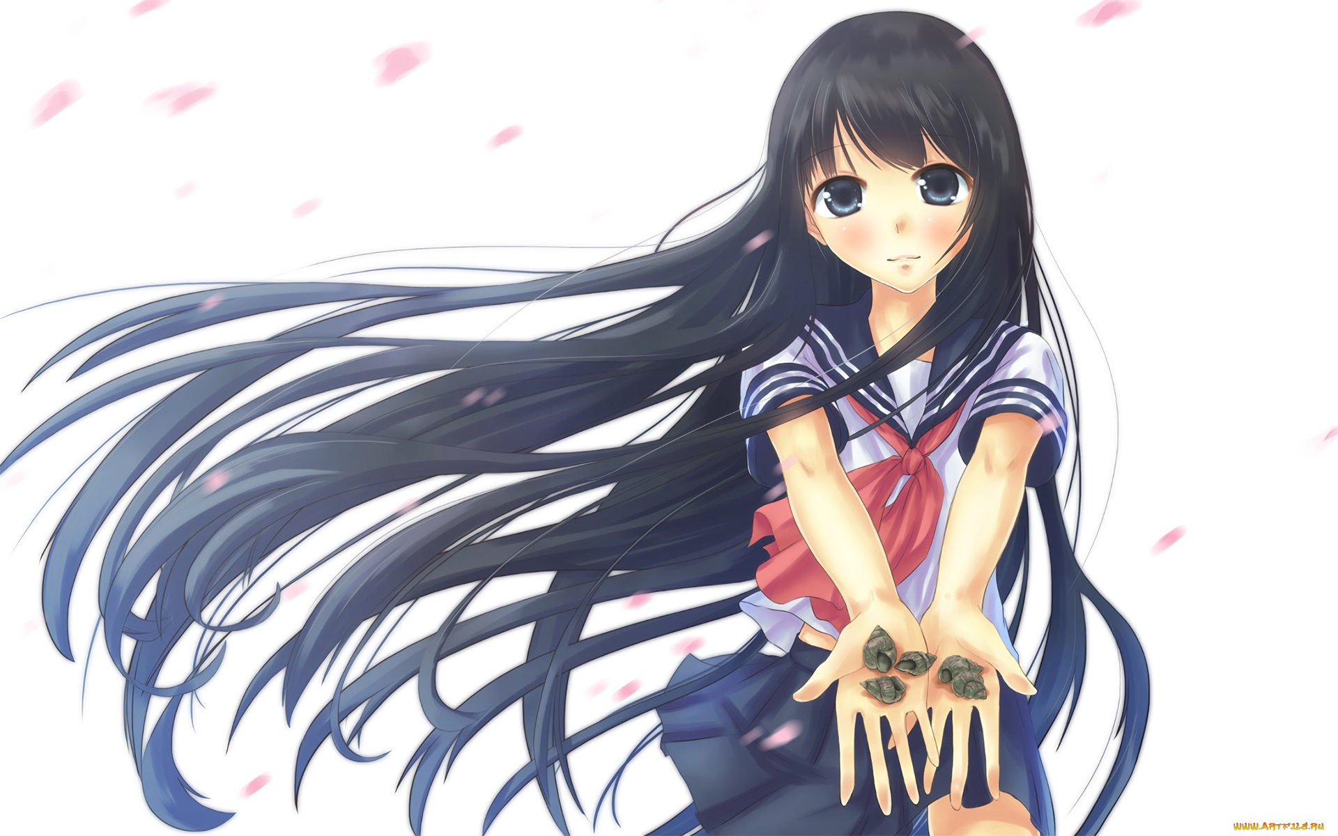 аниме, unknown, , другое, взгляд, девушка, фон