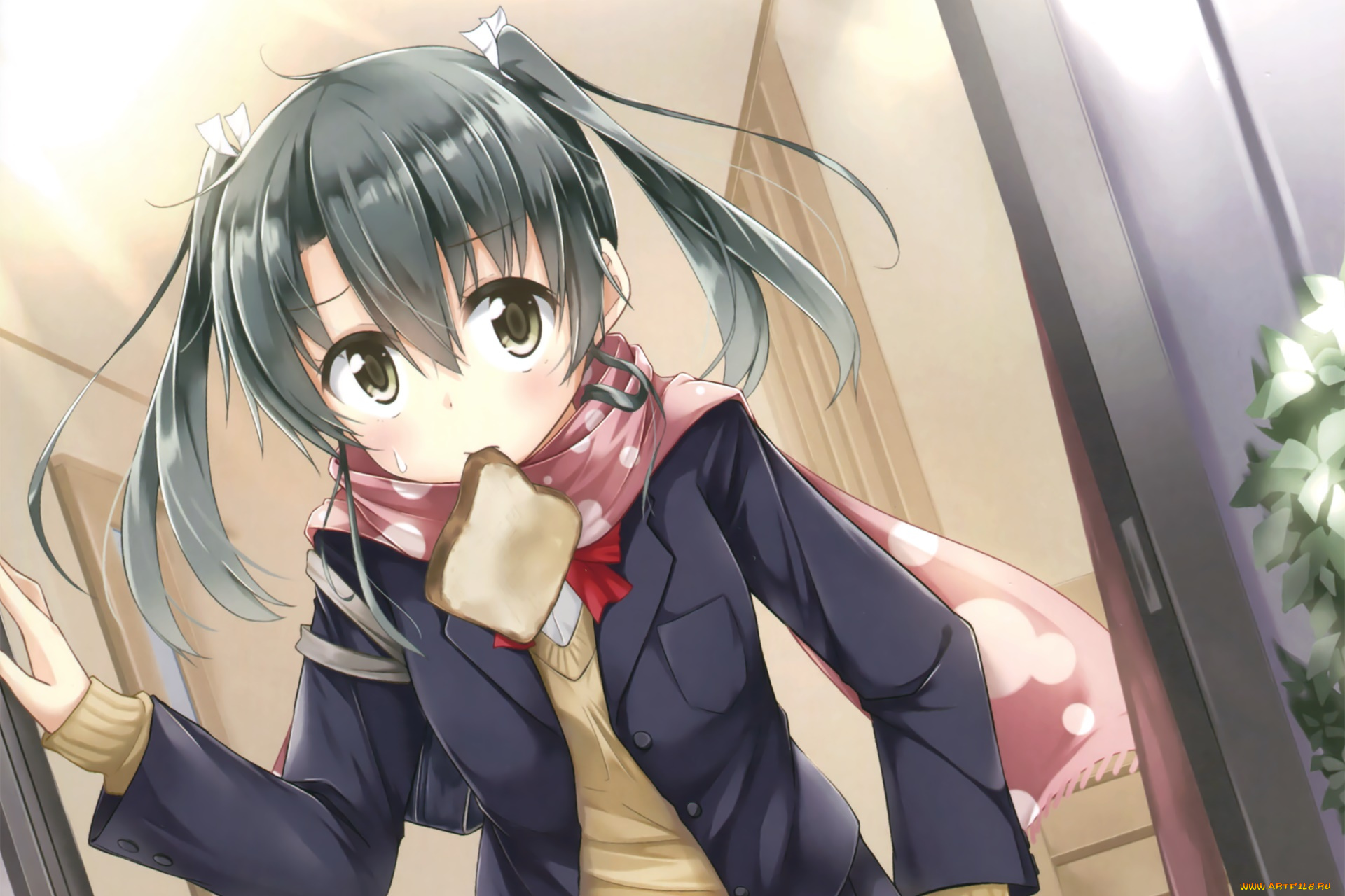 аниме, kantai, collection, фон, взгляд, девушка